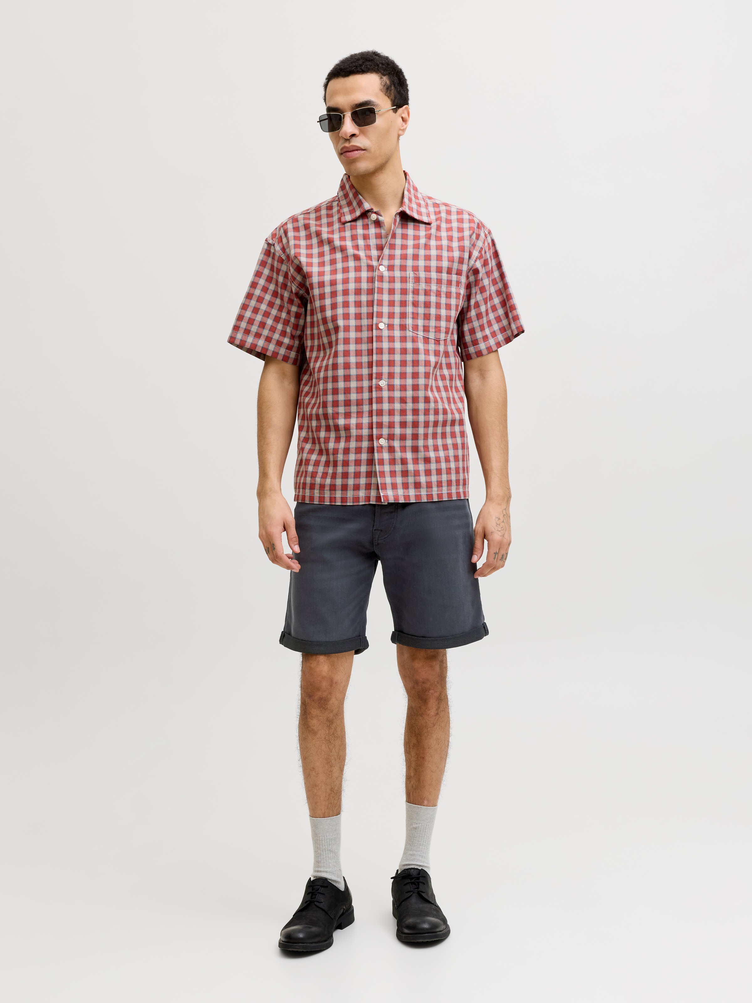 Jack & Jones Short »JJIRICK JJICON SHORTS GE 720 I.K SN«  mélange coton, coupe régulière