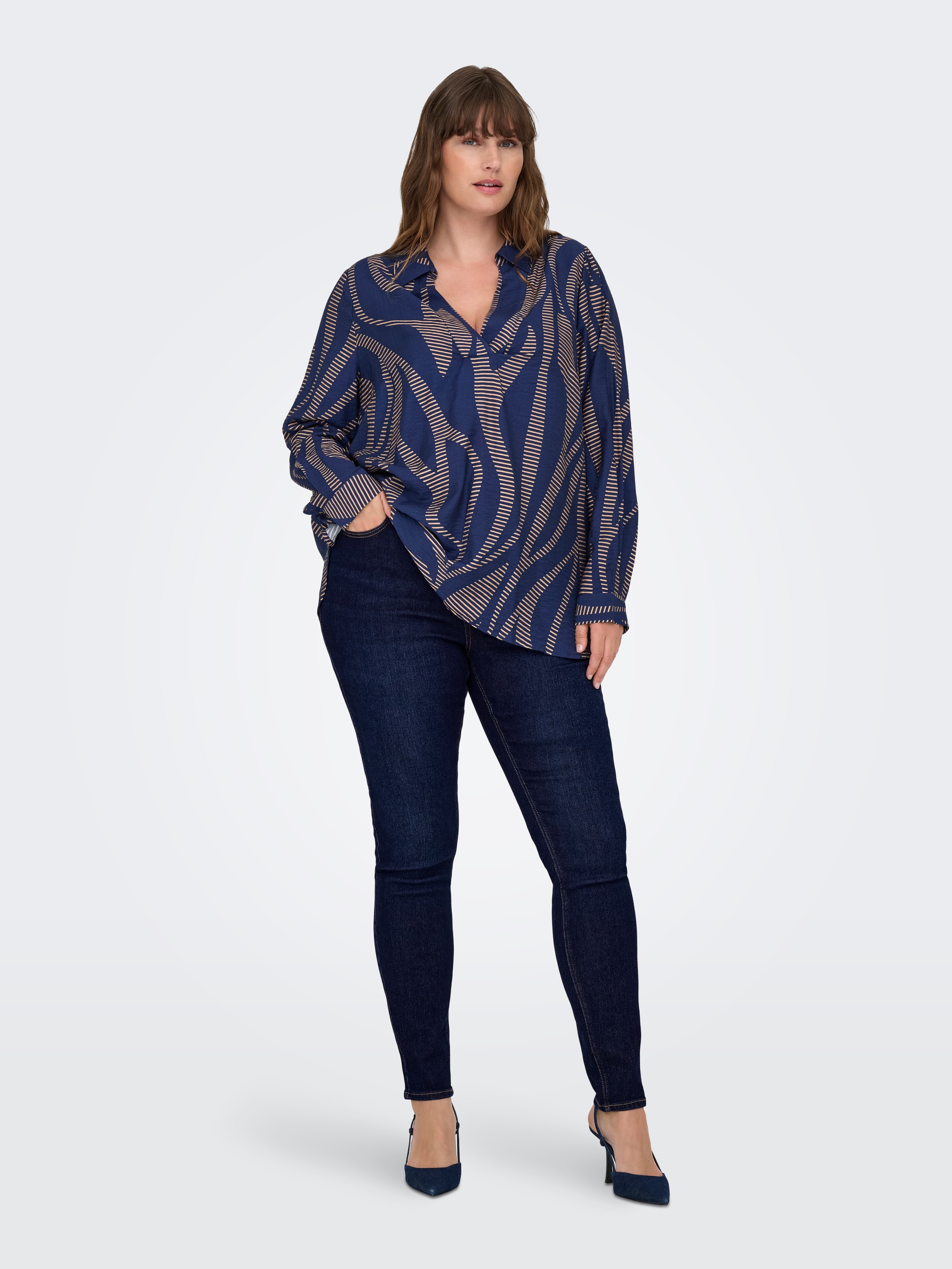 ONLY CARMAKOMA Skinny-fit-Jeans »CARCRUZ EX HW SKINNY DNM PIMBOX BF«