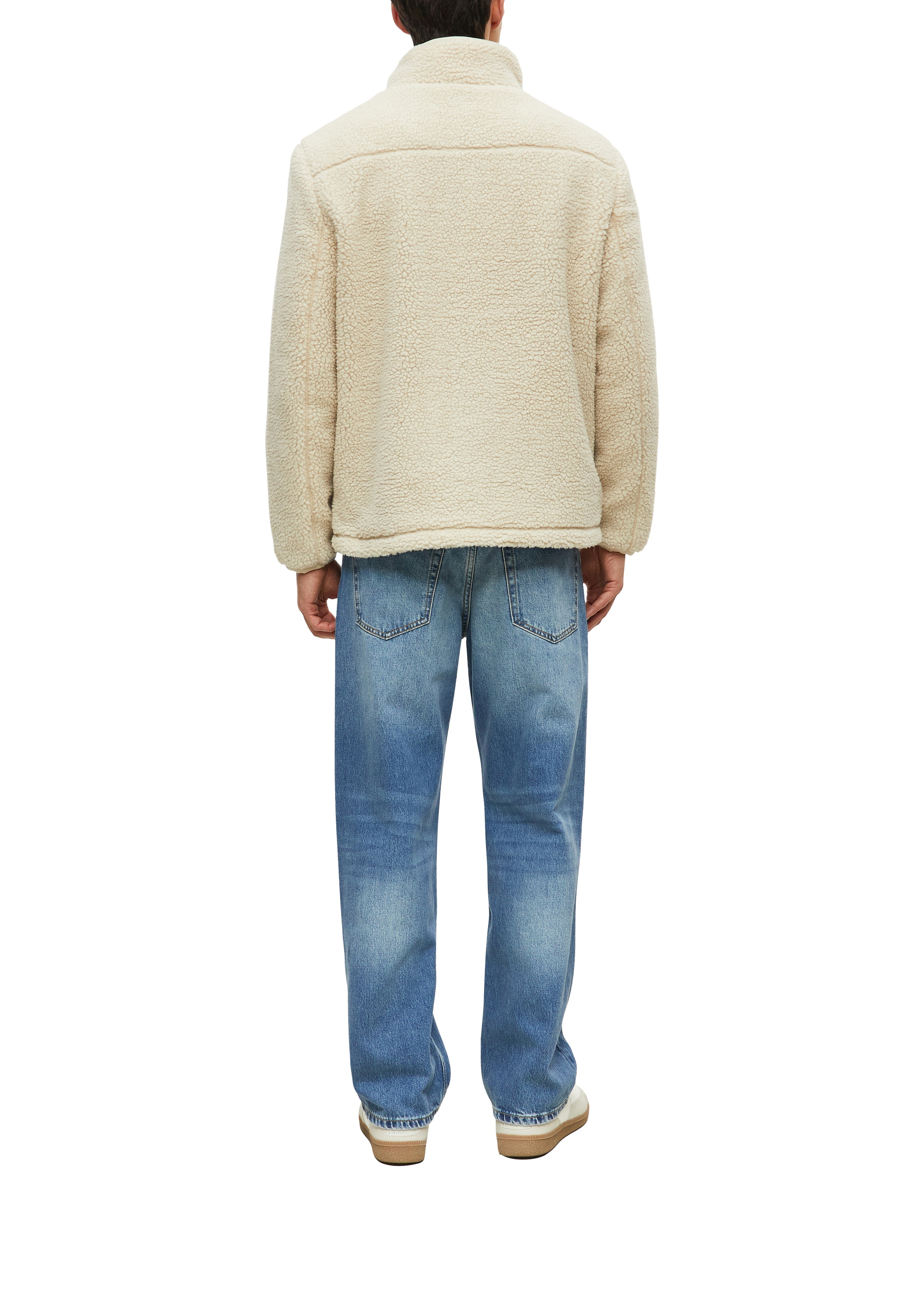s.Oliver Veste polaire sans capuche Teddyjacke mit Stehkragen mit Reissverschluss
