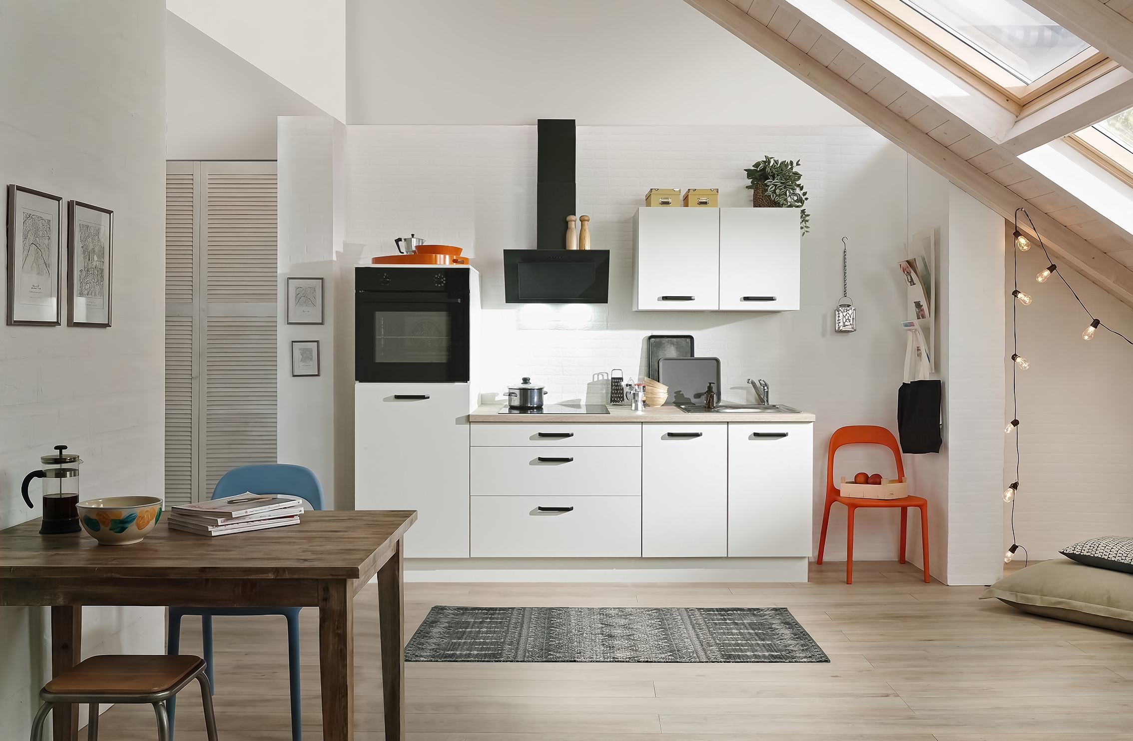 wiho Küchen Küchenzeile »Compact« Breite 240cm, wahlweise mit Geräten (ohne Kühlschrank))