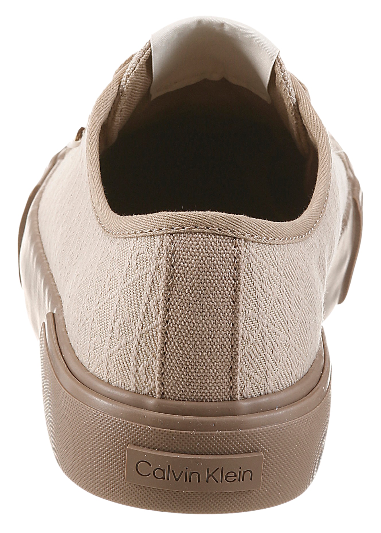 Calvin Klein Baskets à plateforme »VULC LOW LACEUP AOP CANVAS«  Chaussure de loisirs, chaussure basse, à lacets avec plateforme