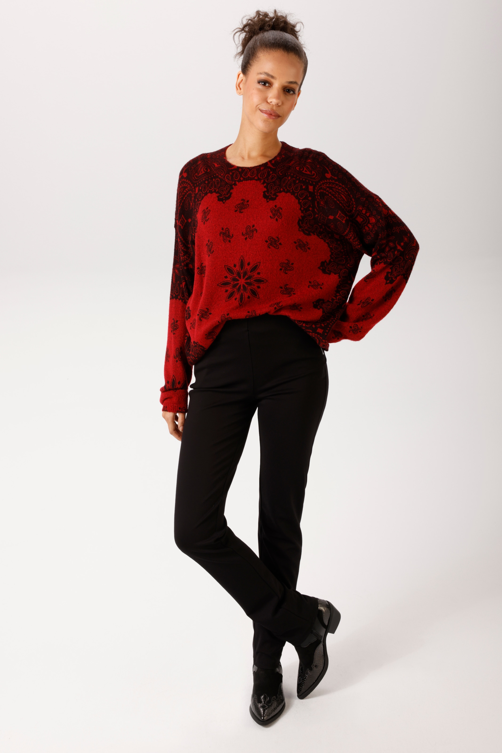 Aniston CASUAL Pantalon à enfiler  avec poches zippées décoratives - NOUVELLE COLLECTION