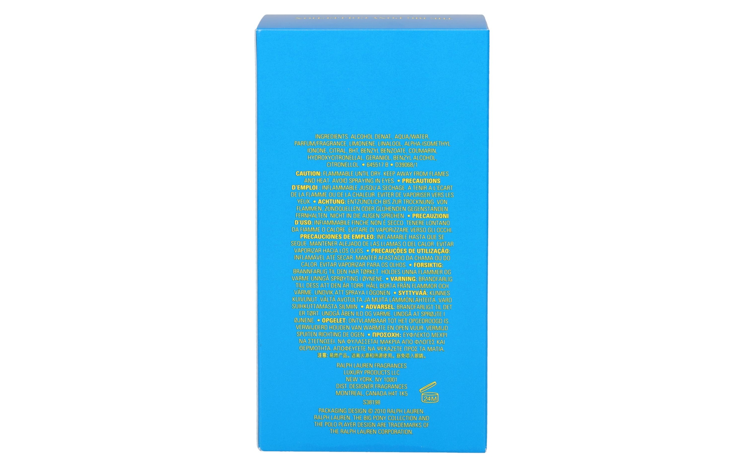 Ralph Lauren Eau de Toilette »Big Pony 1 Blue for Men 100 ml«