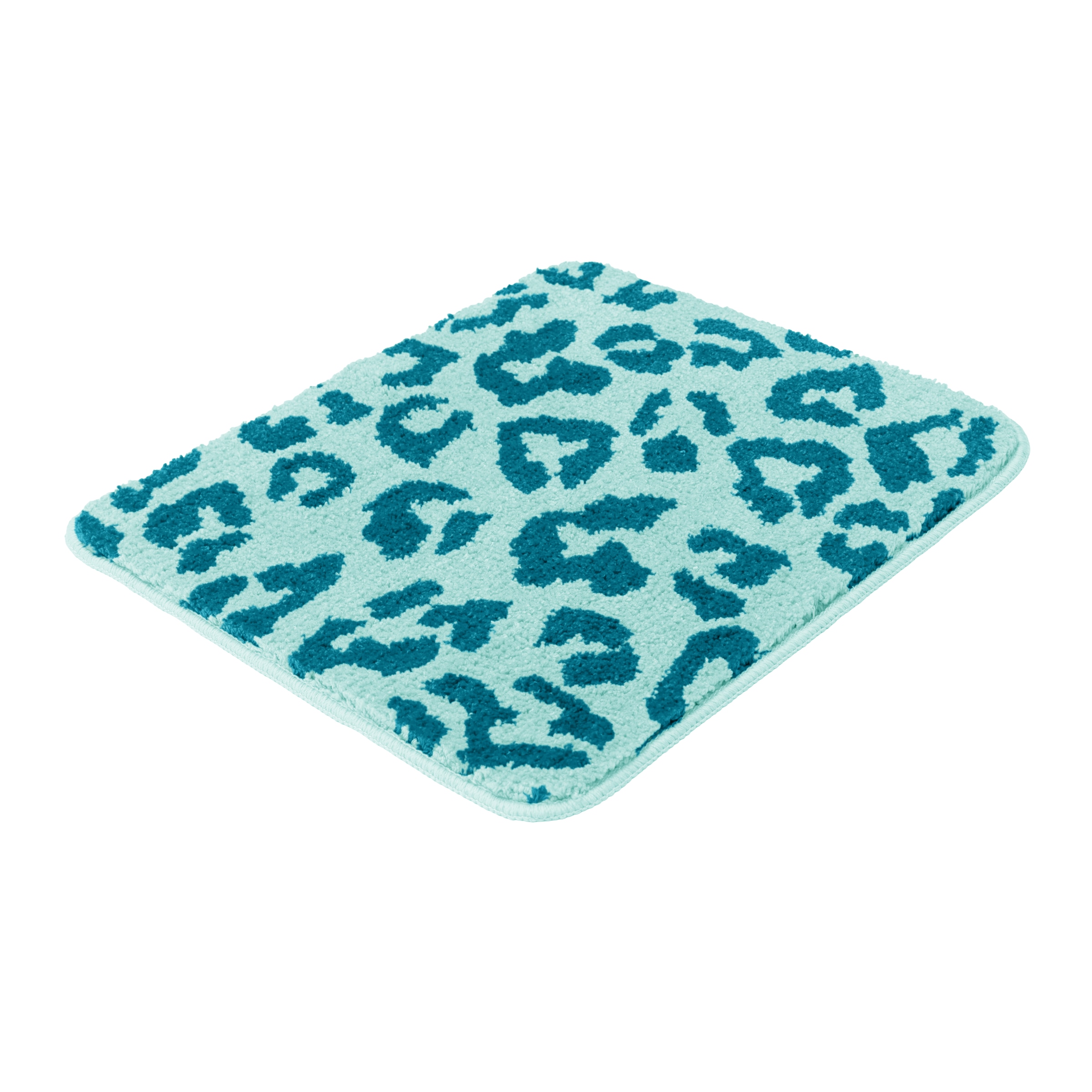 GOODproduct Badematte »Anna Leo, Badvorleger, Badezimmer Teppich, Duschvorleger« Höhe 15 mm rutschhemmend beschichtet fussbodenheizungsgeeignet | schnell trocknend mit Animal Print, modernes Muster, Leo, weich