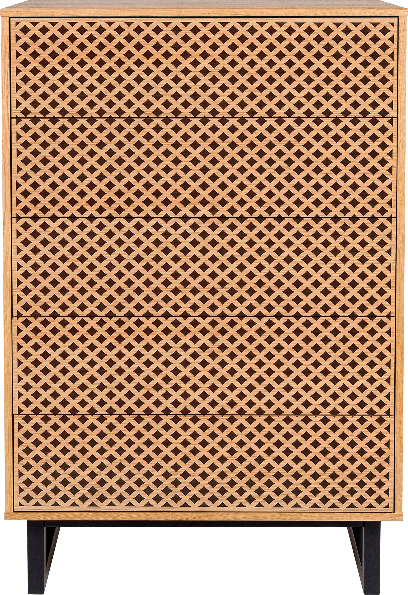 Woodman Commode im skandinavischen Design, mit besonderem Print, FSC®