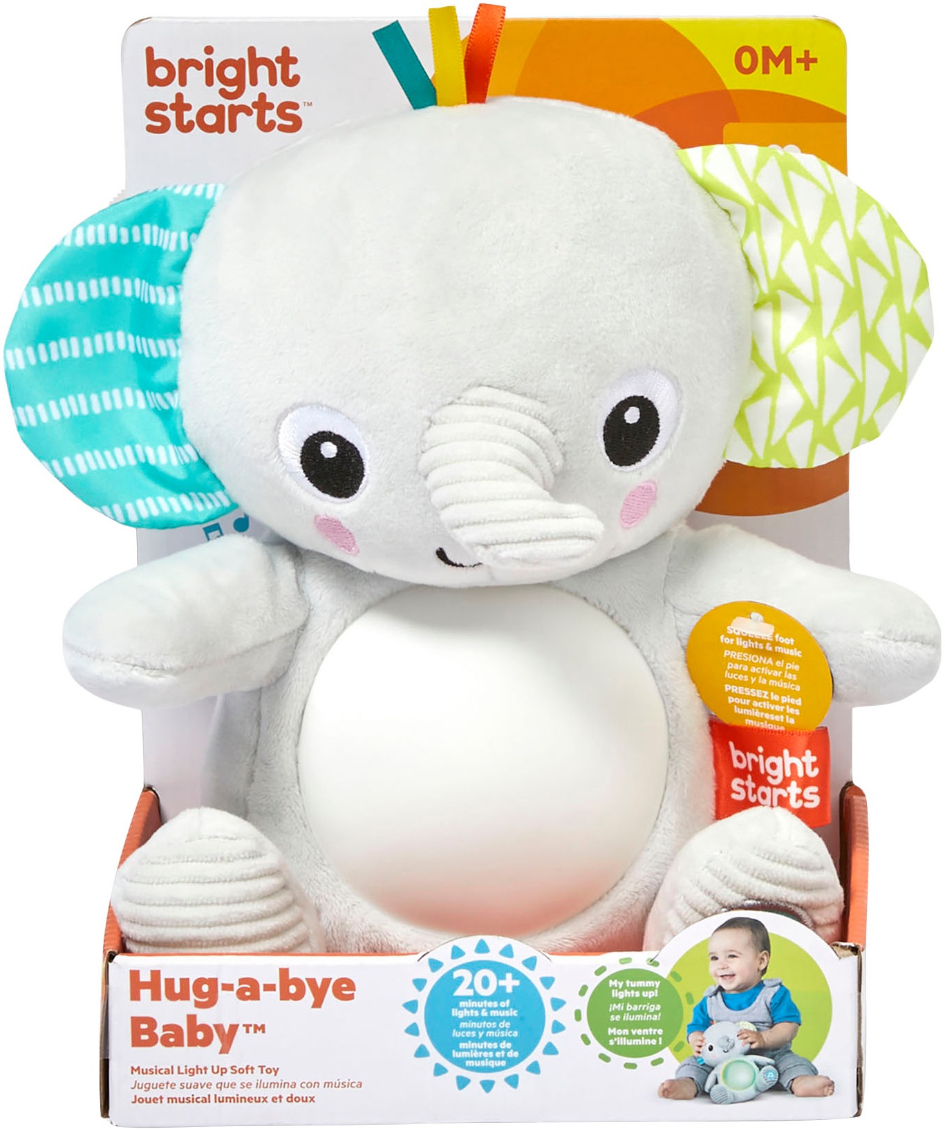 Bright Starts Plüschfigur »Hug-a-bye Baby™ Musical Light Up Soft Toy​« mit Licht und Soundeffekten