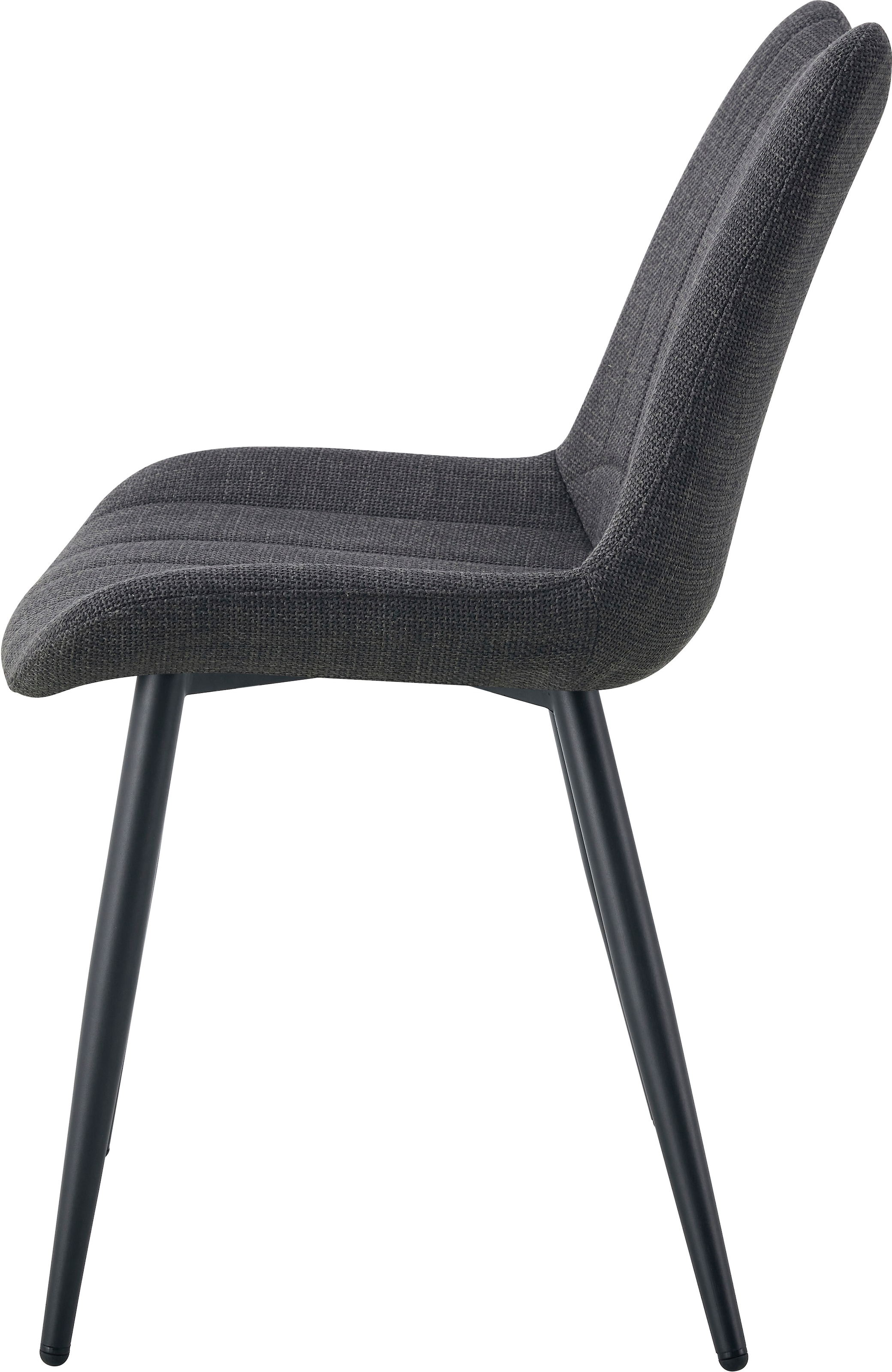 Home affaire Chaise de salle à manger »DAWSON, 2er Set, mit Metallgestell in matt schwarz« (Set) 2 cuisin verschiedenen Farben, Belsatbarkeit pro Stuhl 120 kg, mit Griffloch