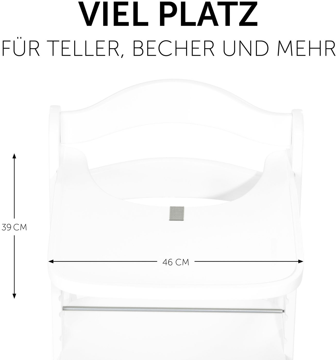 Hauck Hochstuhltablett »Alpha Wooden Tray Essbrett, white« für Hochstühle Alpha+ und Alpha+ Select