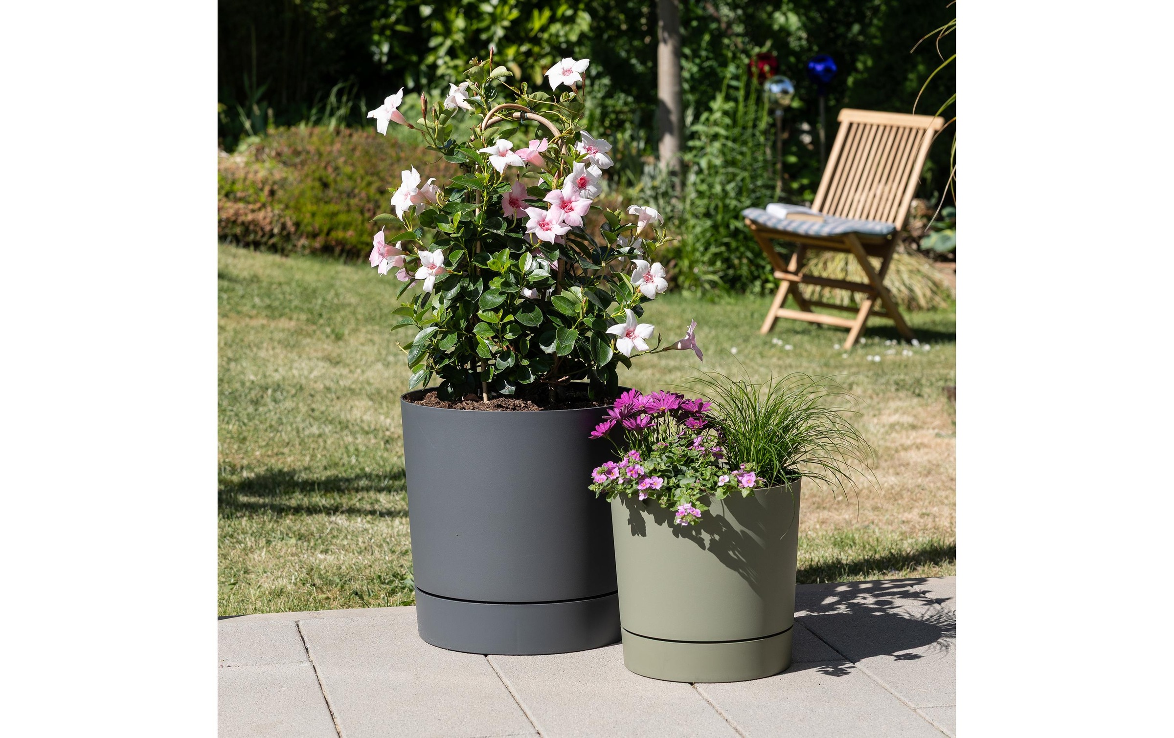   Pot de fleurs »47/235 PLANO+« pot de fleurs en plastique, ØxH : 46,7x46 cm
