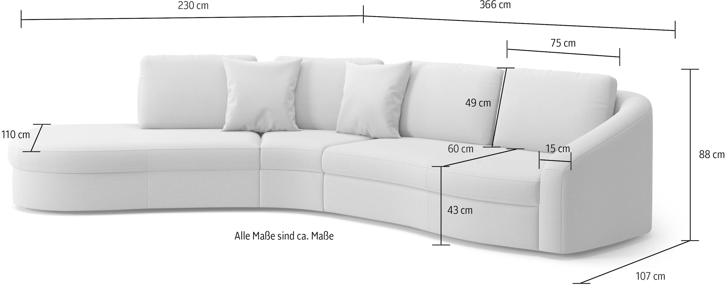 sit&more Canapé d'angle »Jazz L-Form« In weiteren Grössen erhältlich