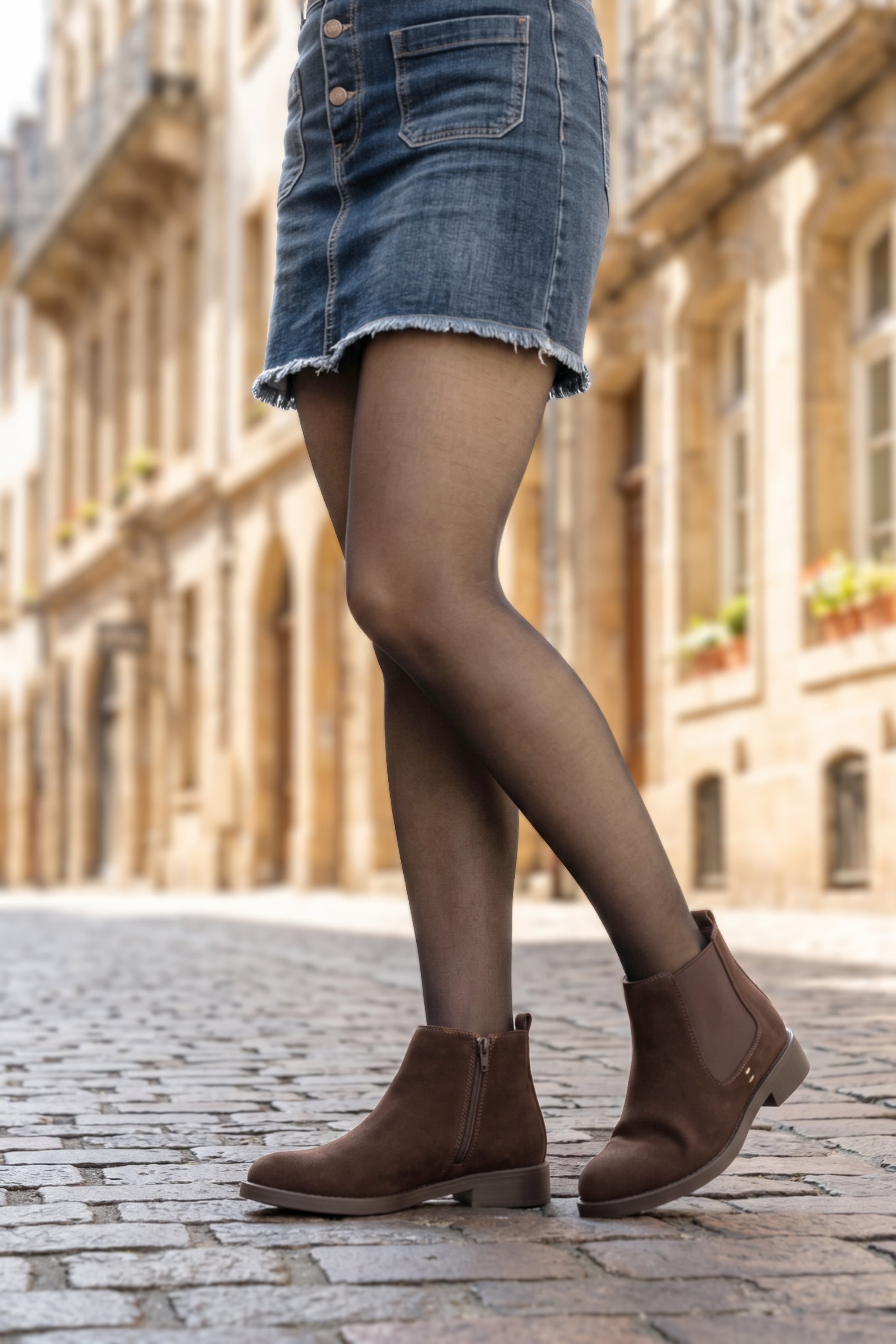 Aniston SHOES Bottines chelsea  bottine, talon bloc, avec large stretch
