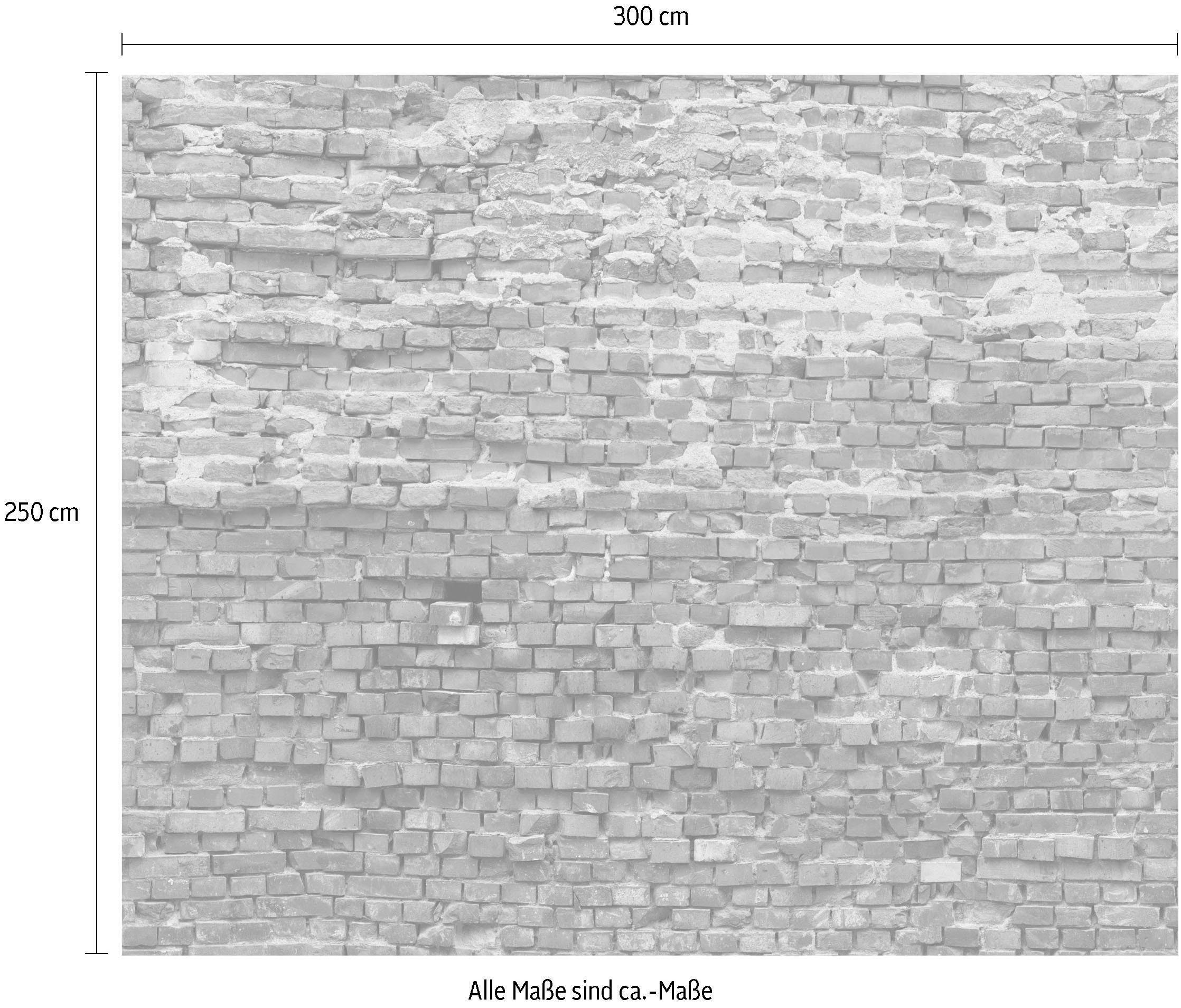 Komar Vliestapete »Digitaldruck Vlies -  Bricklane - Grösse 300 x 250 cm« bedruckt glatt Wohnzimmer, Schlafzimmer