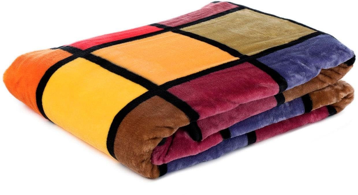 Gözze Wohndecke »Antigua« mit modernem Karo, Kuscheldecke, 150x200 cm