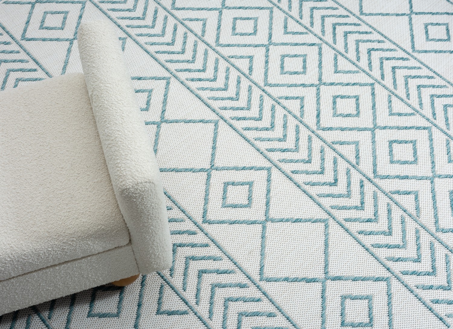 Myflair Möbel & Accessoires Teppich »Liva, LAGERRÄUMUNG!« rechteckig 8 mm Höhe Wendeteppich, Rauten Motiv, Outdoor geeignet, Balkon, Terrasse