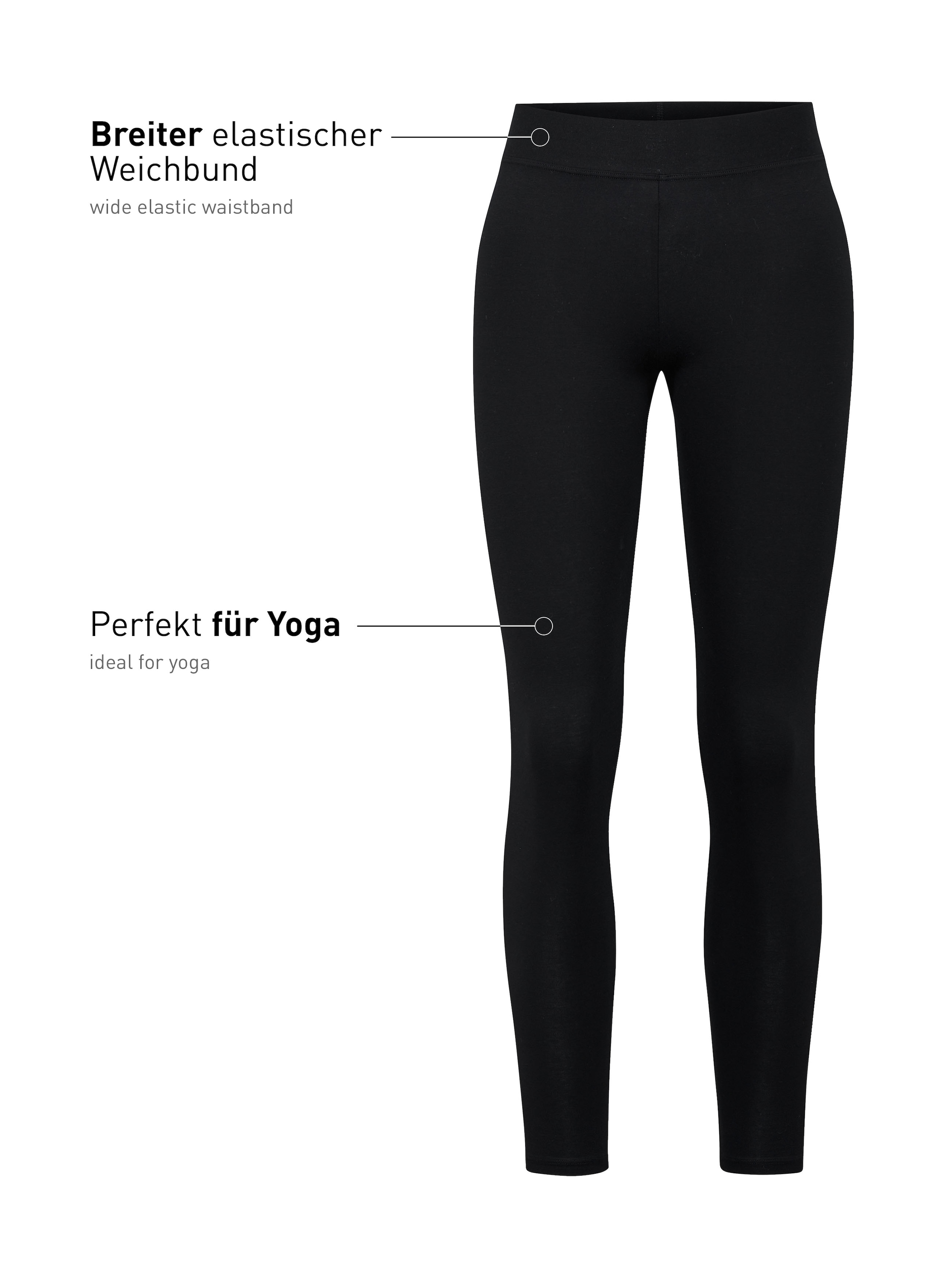 CALIDA Leggings »Elastic«  elastisch, hoch geschnitten, Singel Jersey Qualität, bequem, weich