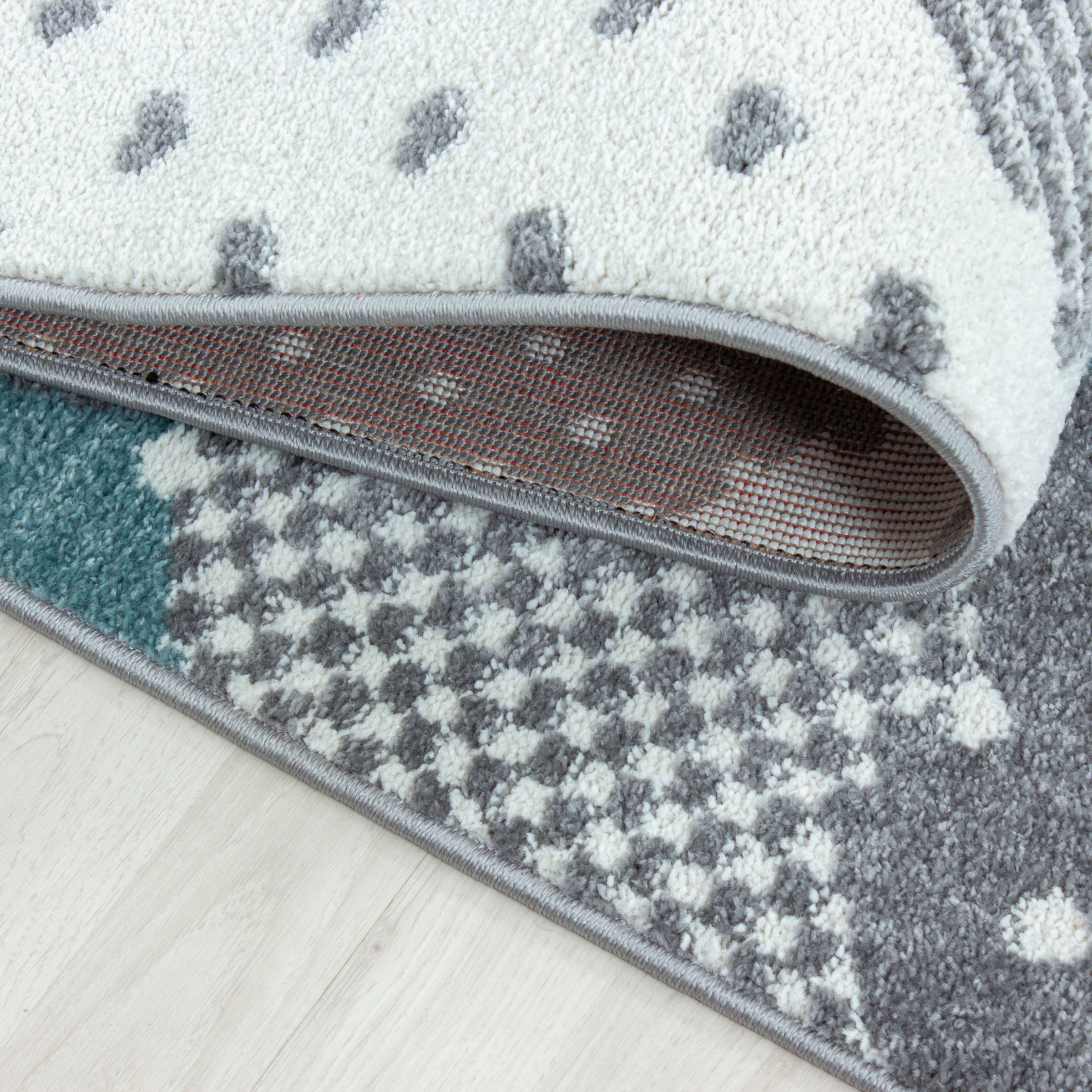 Ayyildiz Teppiche Tapis pour enfants »Bambi 820« Rond 11 mm Höhe auch in rechteckig, Wolken Motiv, Kurzflor