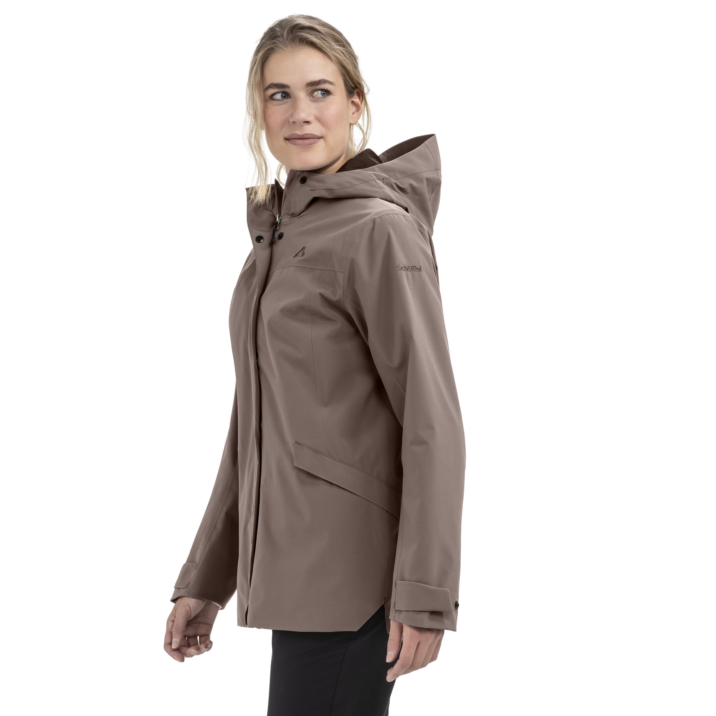 Schöffel Veste de pluie »CIRC Jacket Style Smue WMN« mit Kapuze Übergangsjacke für Trekking und Wandern, winddicht, wasserabweisend,