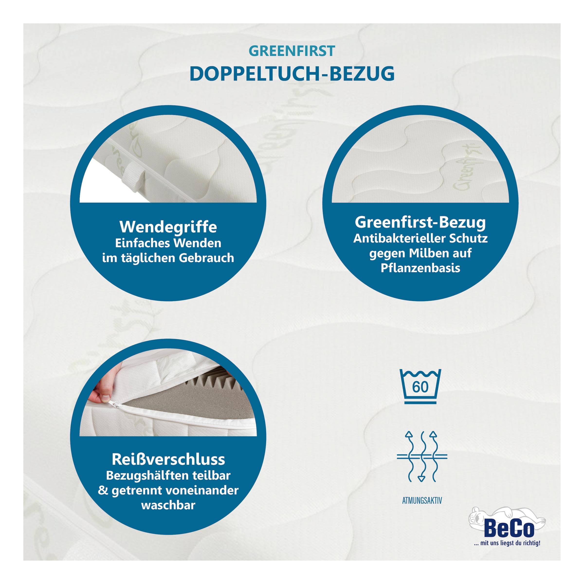 Beco »Matratze Active Greenfirst, Matratze in diversen Grössen erhältlich« 18 cm hoch Raumgewicht: 28 kg/m³ 1 cuis tlg. matelas en 90x200 cm et autres tailles, matelas à pointes élastiques