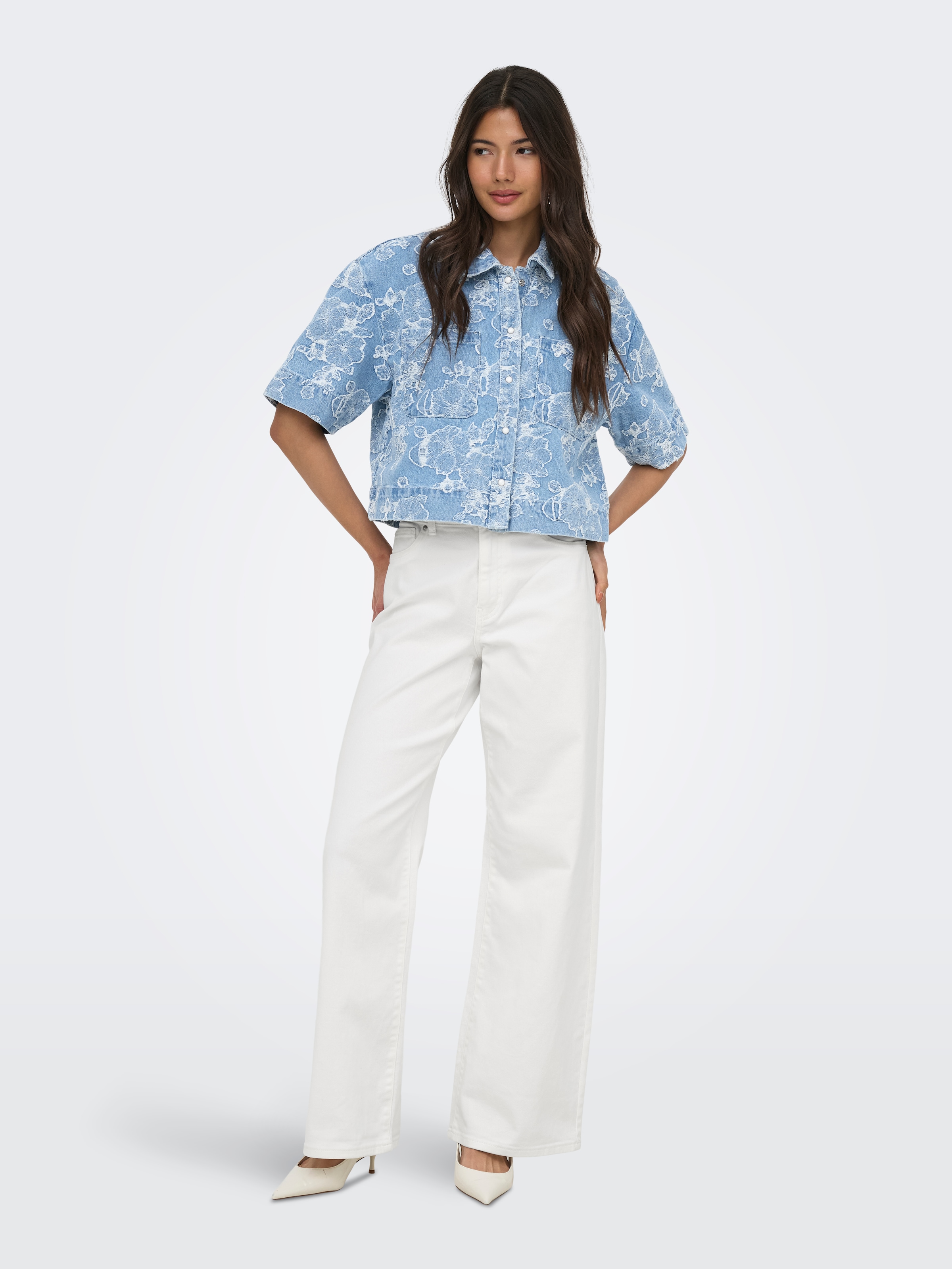 ONLY Bootcut-Jeans »ONLMADISON-SILLE HW WIDE POCKET PANT PNT« Baumwollmischung, bootcut fit