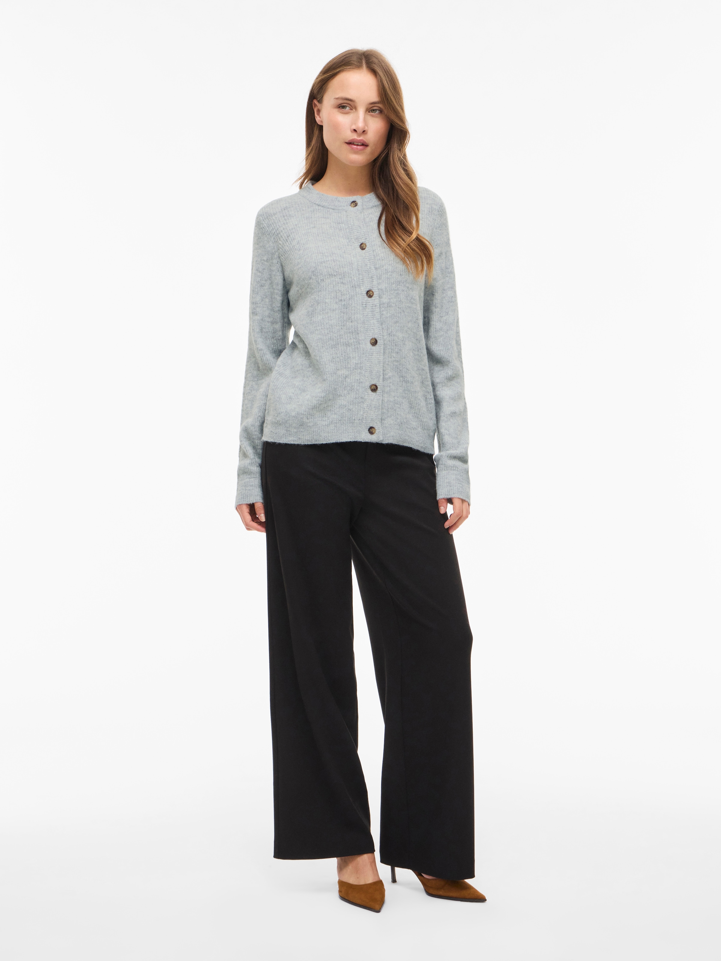 Vila Strickjacke »VIVIOLI O-NECK RIB KNIT CARDIGAN-NOOS«