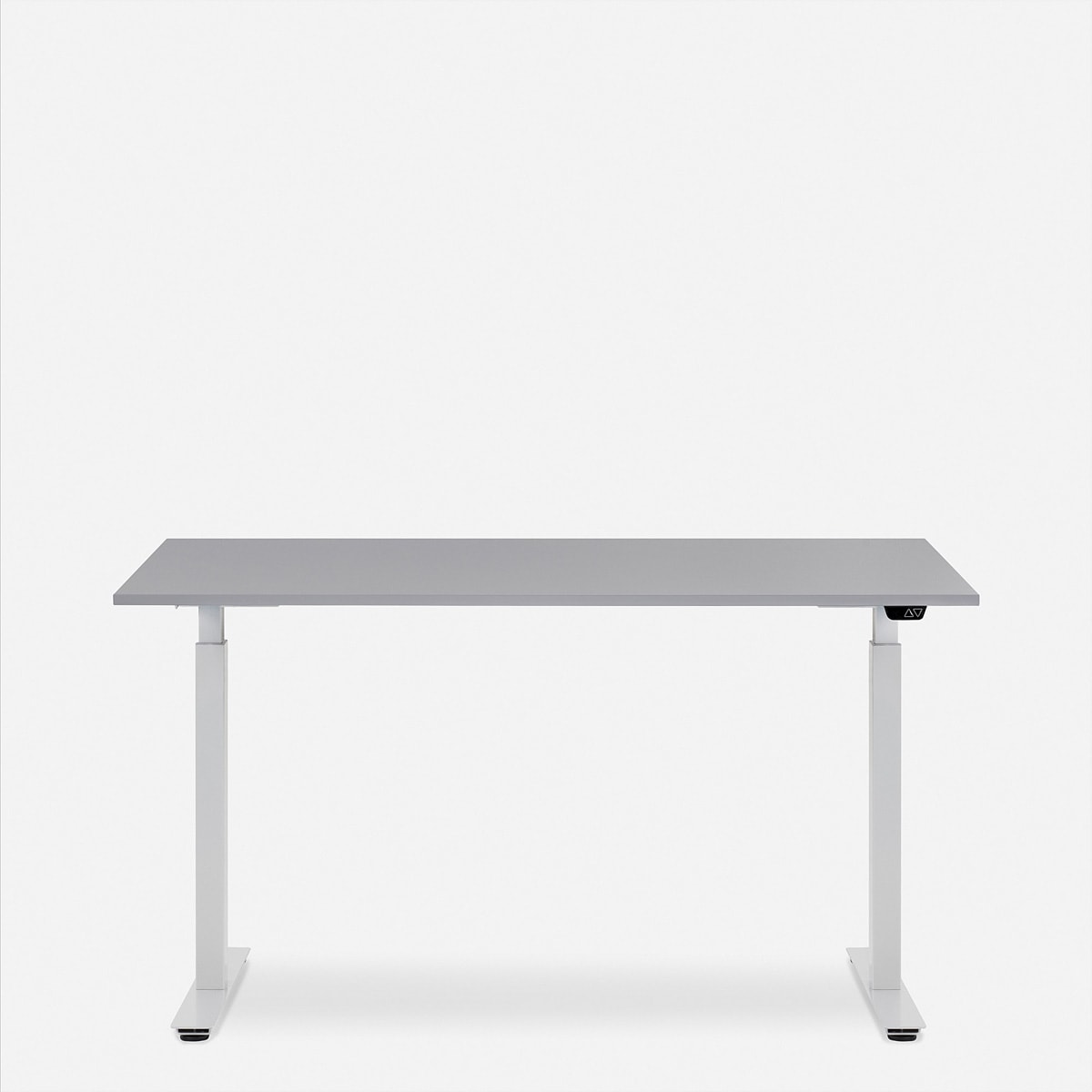   »WRK21 Schreibtisch Smart 140 x 80 cm, Höhenverstellbar, Grau Uni / Weiss« ()