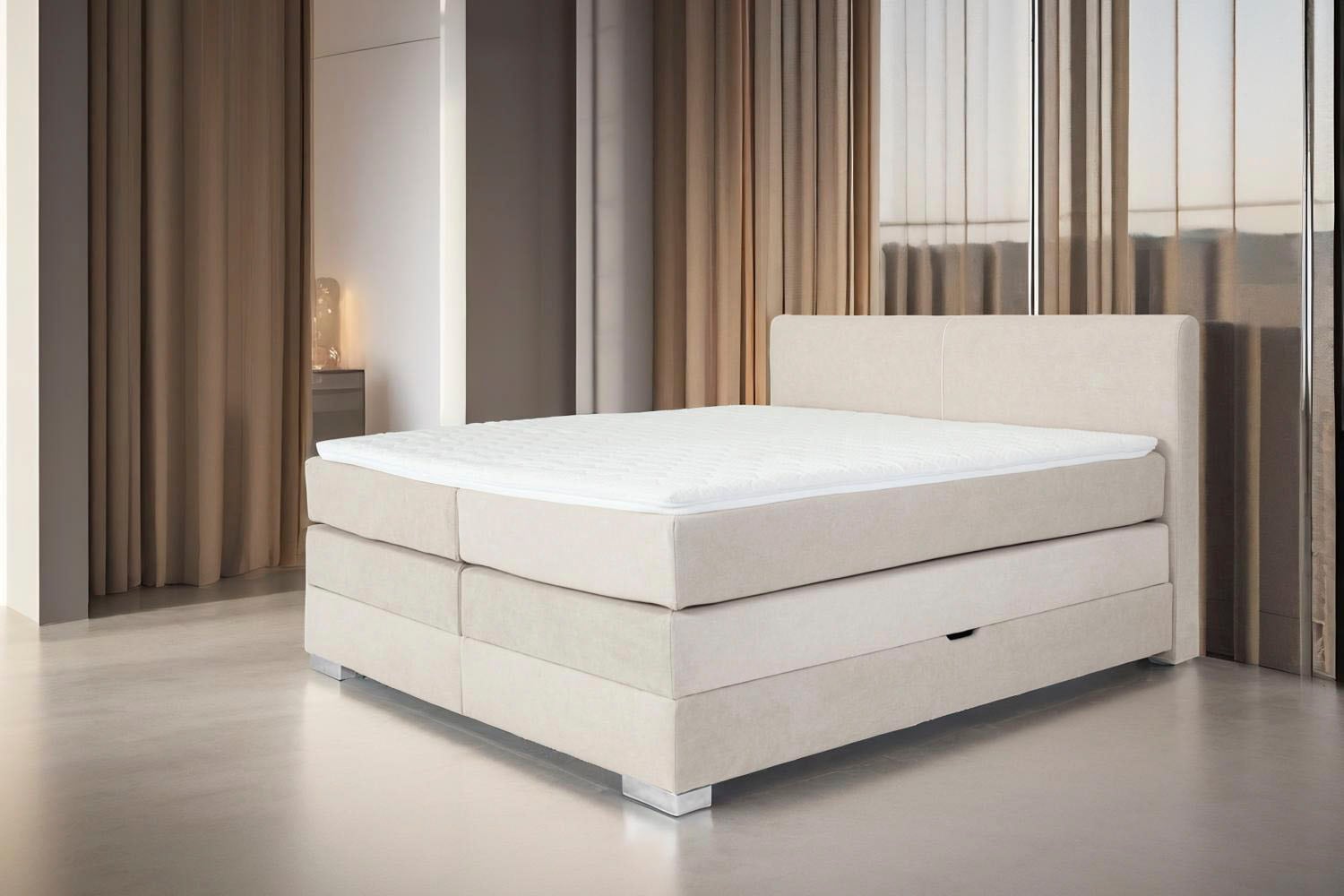 Home affaire Lit boxspring »Juliste inkl. Bettkasten und PUR-Schaum-Topper« erhältlich in den Breite 160, 180 & 200cm