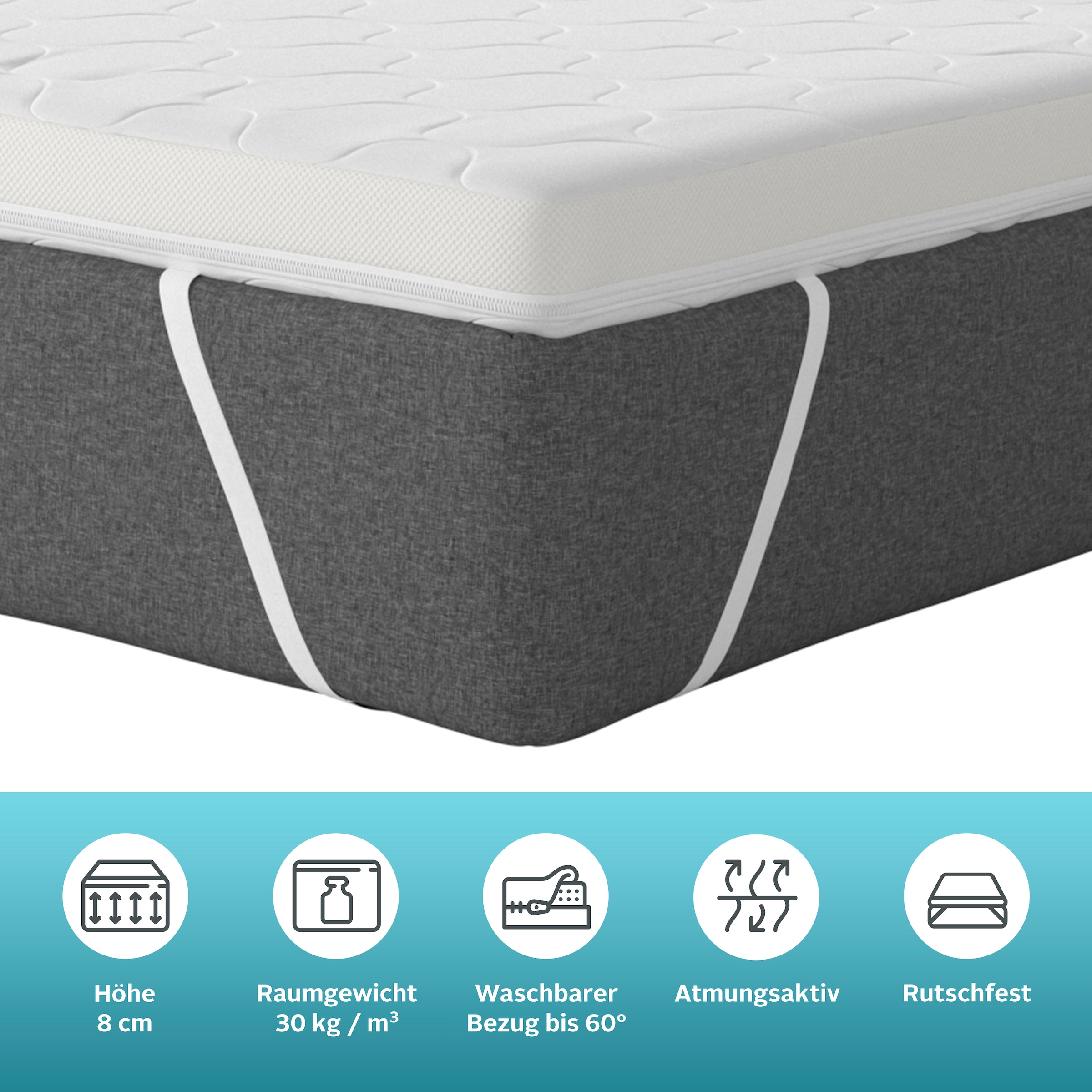 GOODproduct Topper »Polly Plus XXL ECO, Topper ideal für Boxspringmatratzen« Topper in 90x200, 140x200, über 2.000 positive Bewertungen!