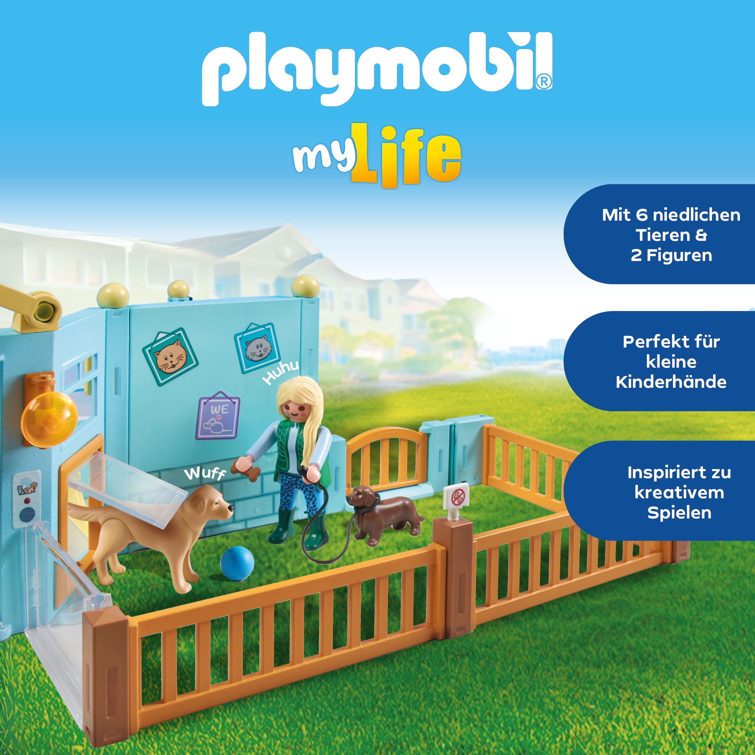 Playmobil® Konstruktions-Spielset »Tierhotel (71742), Playmobil My Life« Made in Europe