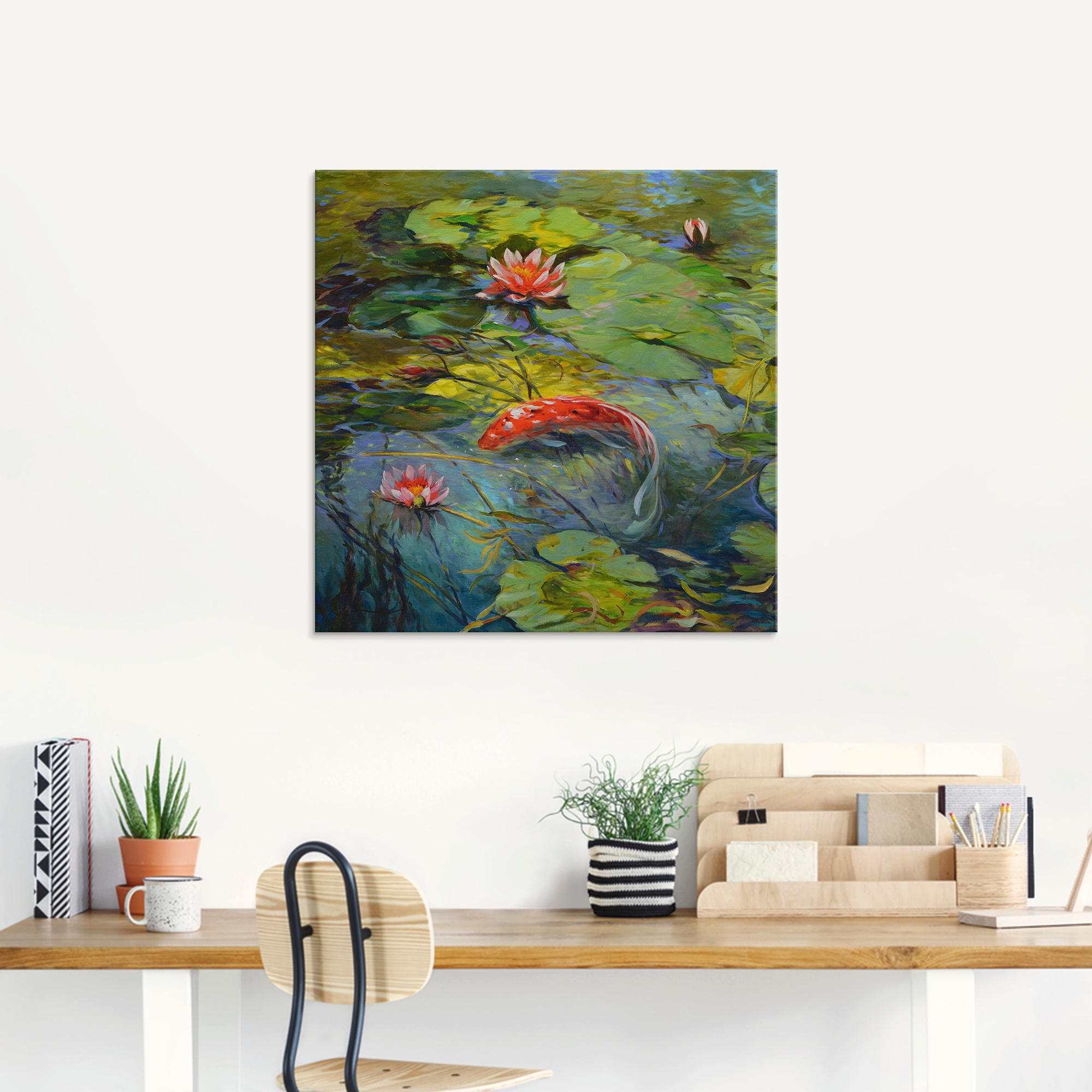 Artland Glasbild »Roter Koi« Wassertiere 1 Stk. tlg. in verschiedenen Grössen