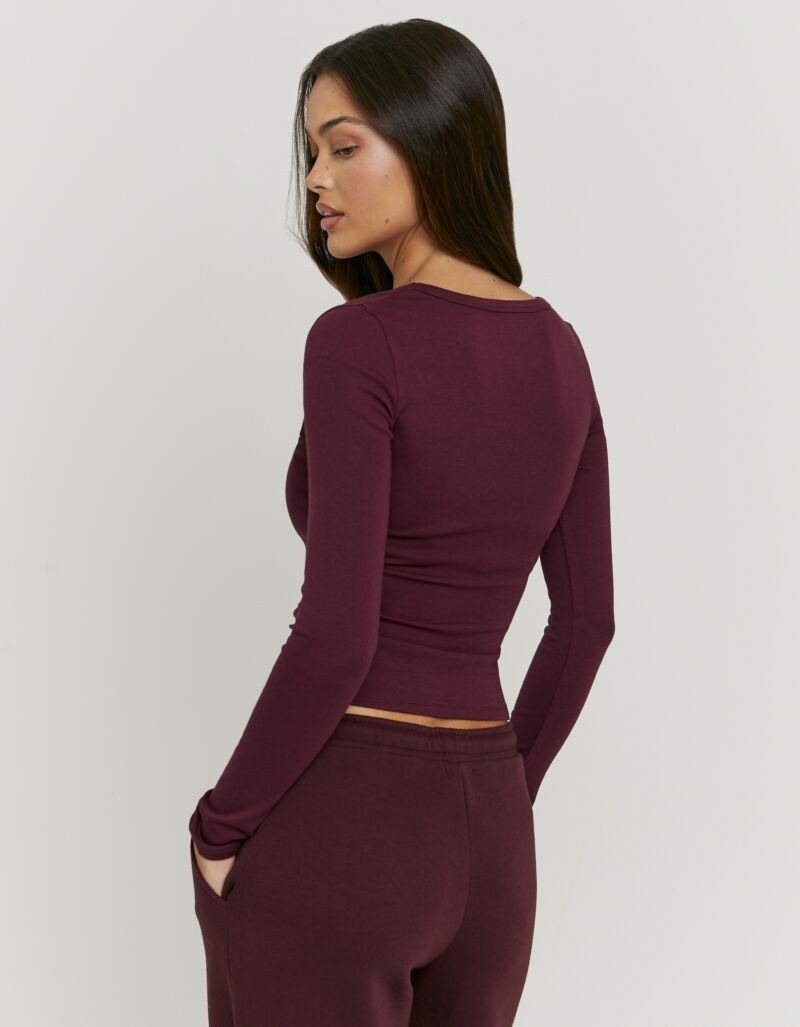 Tally Weijl T-shirt à manches longues »STSCOORLA« Baumwollmischung, figurbetont