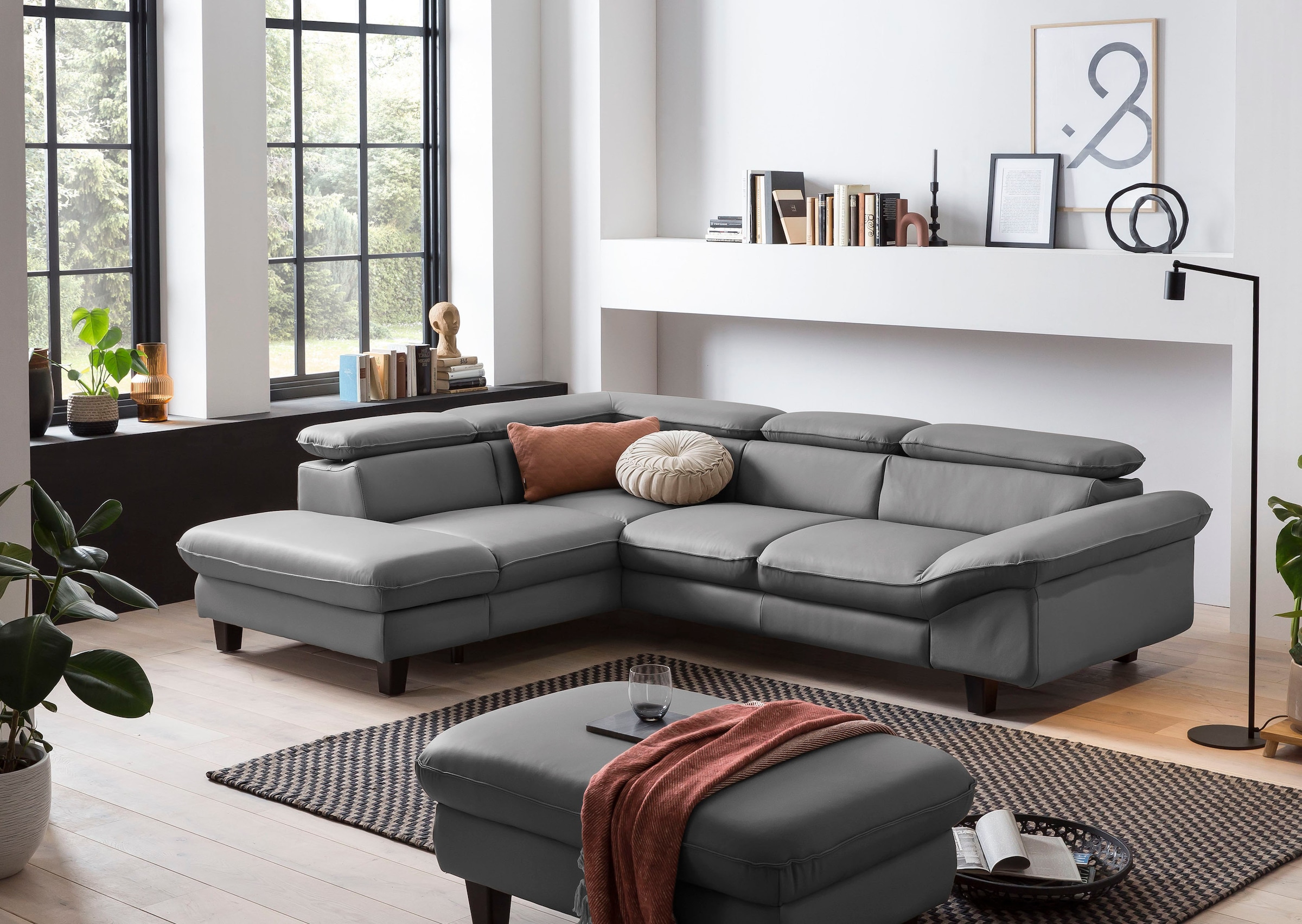 Home affaire Ecksofa »Pilot L-Form« mit Kopfteilverstellung, wahlweise mit Bettfunktion & Bettkasten
