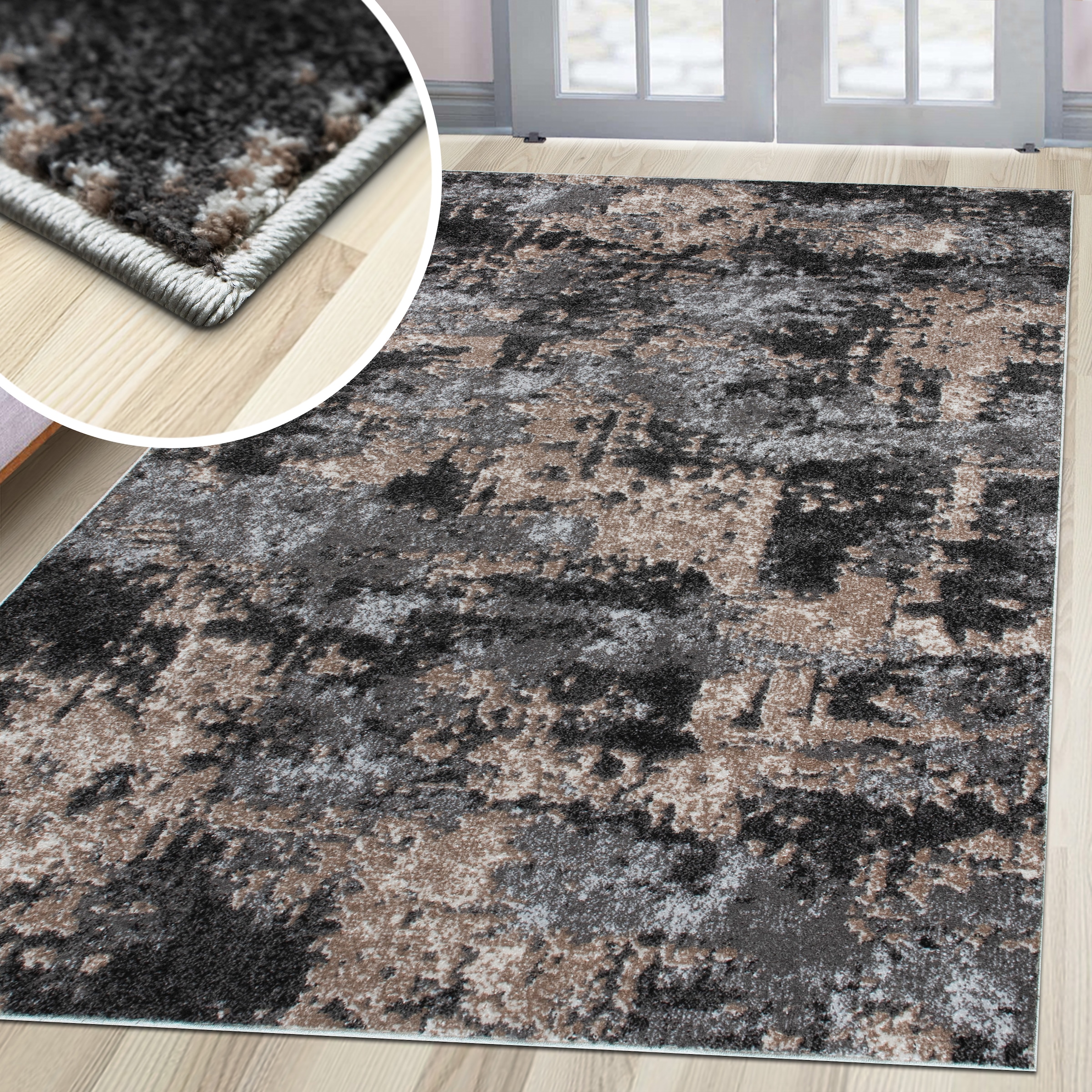 GOODproduct Teppich »Janory, Marmor-Optik« rechteckig 9 mm Höhe mit besonders weichem Flor, Kurzflor, modernes Design