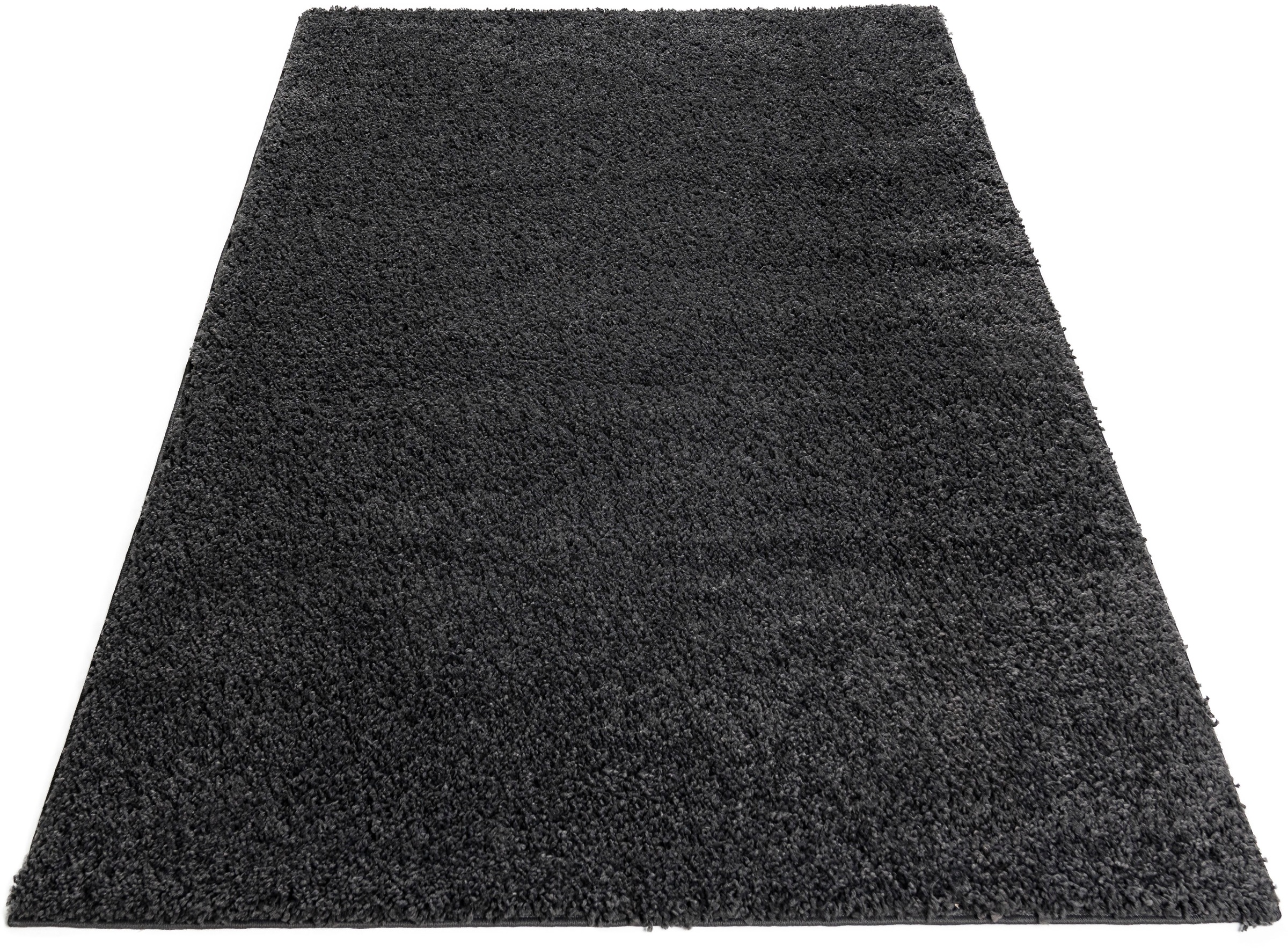 Bruno Banani Tapis à poils longs »Shaggy Soft« Rectangulaire 30 mm Höhe tissé, couleurs unies, particulièrement doux et moelleux, favori des clients