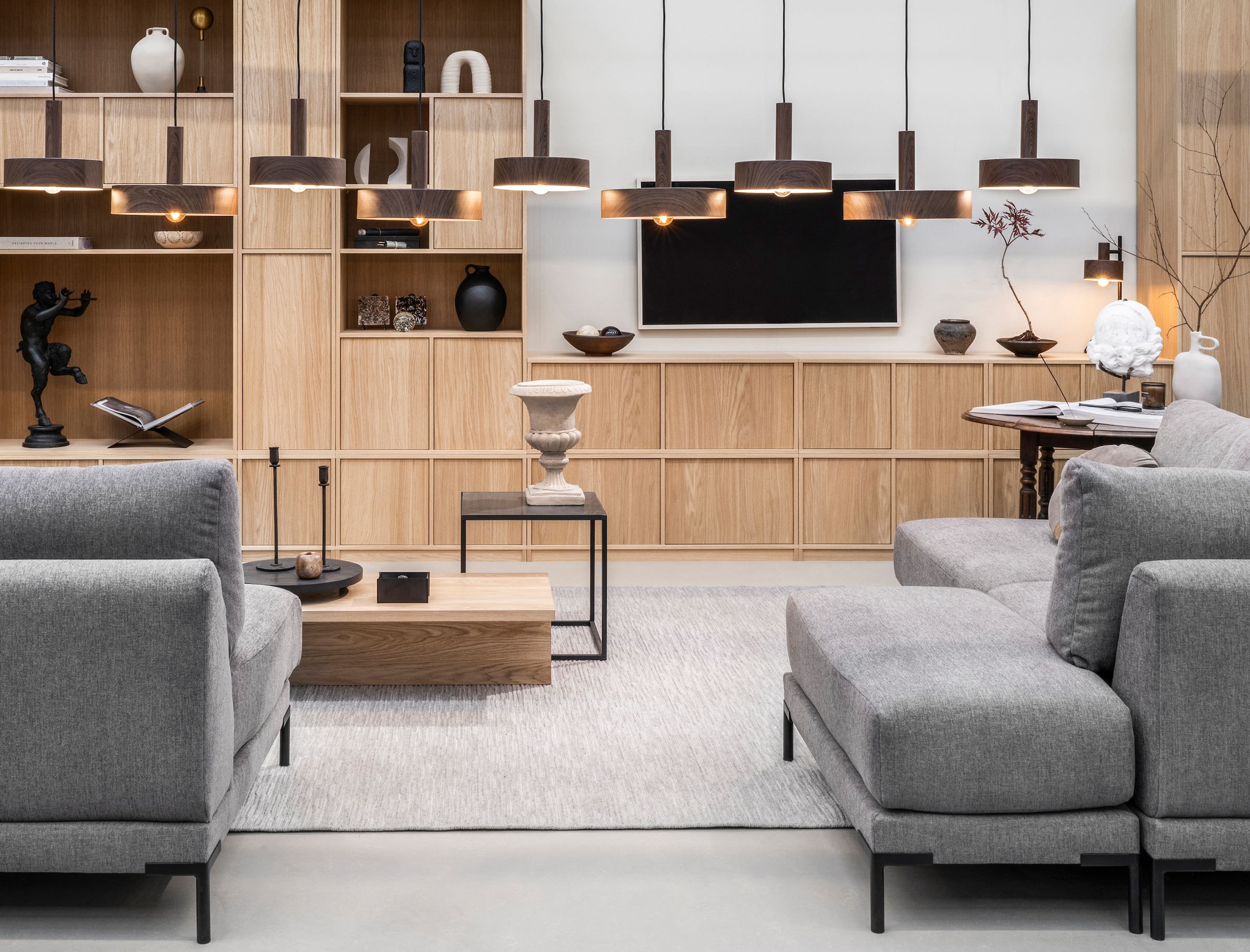 WOOOD Sideboard »Modulair mit Druckmechanismus und Eichenfurnier B 77 x T 40 x H 44 cm« Tragkraft 15 kg pro Einlegeboden, einfach zu montieren