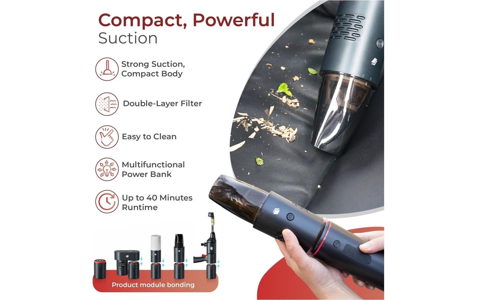   Akku-Handstaubsauger »Caliber CPS-VC, 19000 PA«