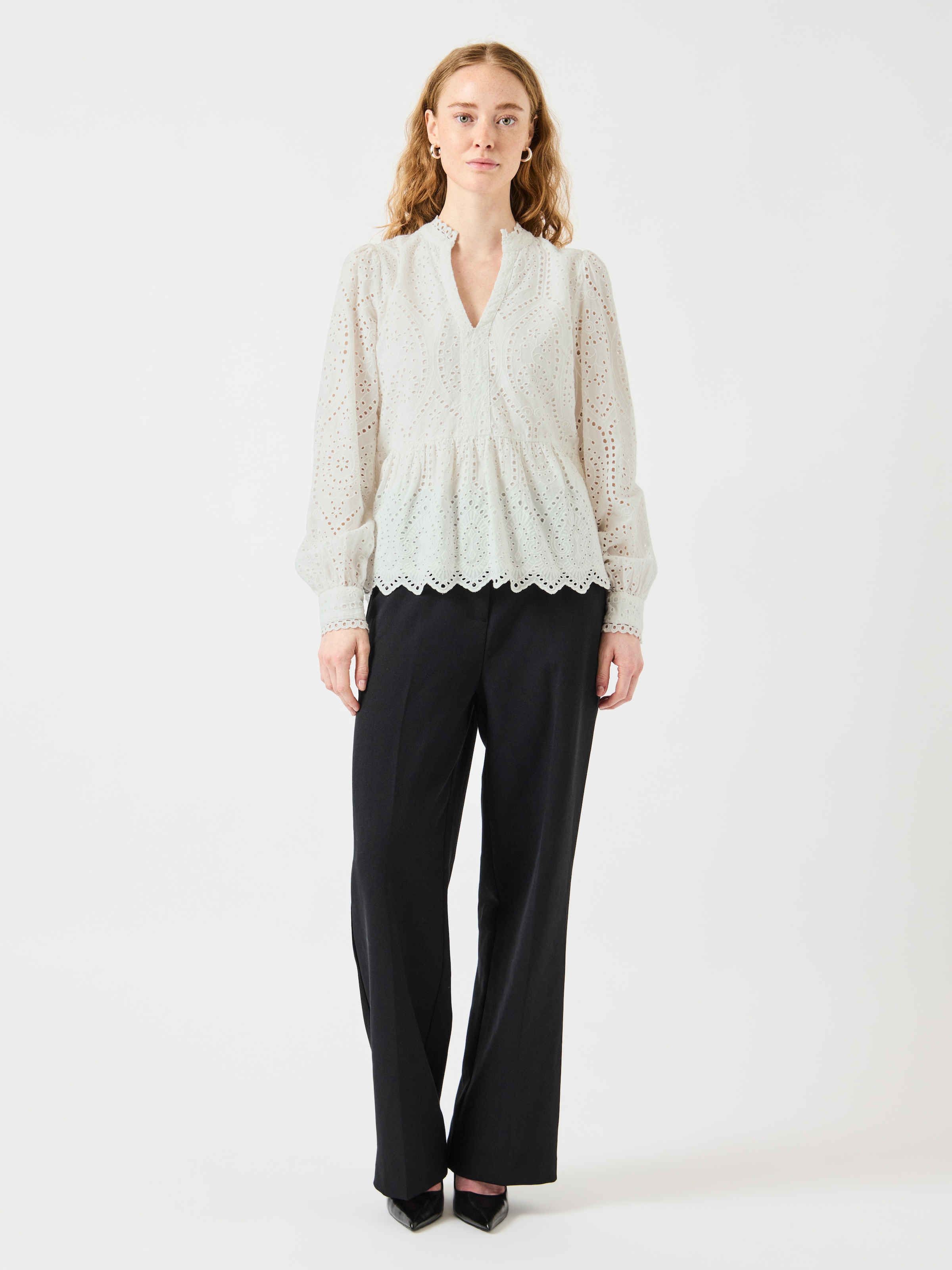 Y.A.S Spitzenbluse »YASHOLI LS TOP S. NOOS«