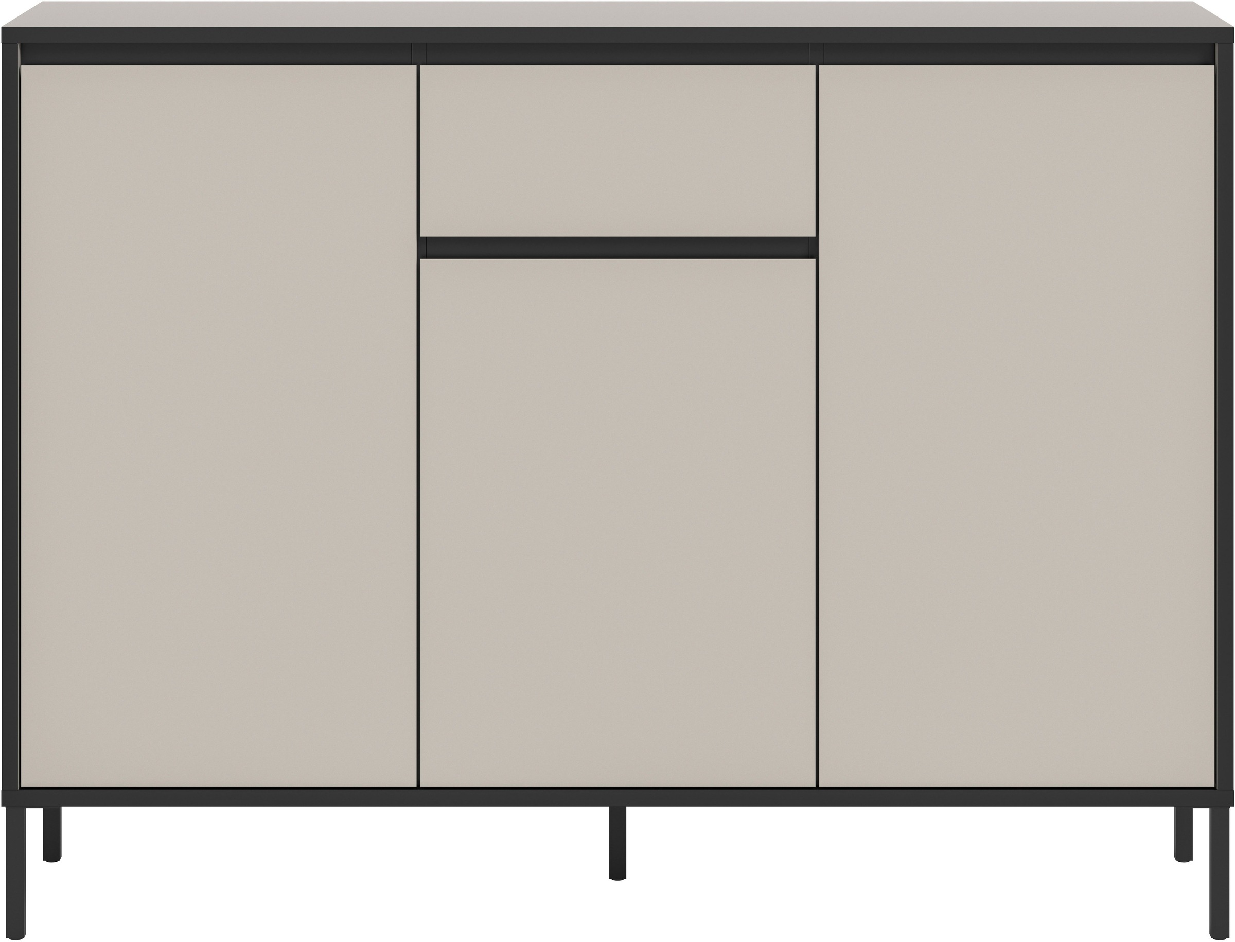 Home affaire Sideboard »NORT, Höhe: 101cm, mit Metall Stabfuss, 3 Türen, 1 Schubkasten« Anrichte, Kommode, Schrank, Board, Higboard