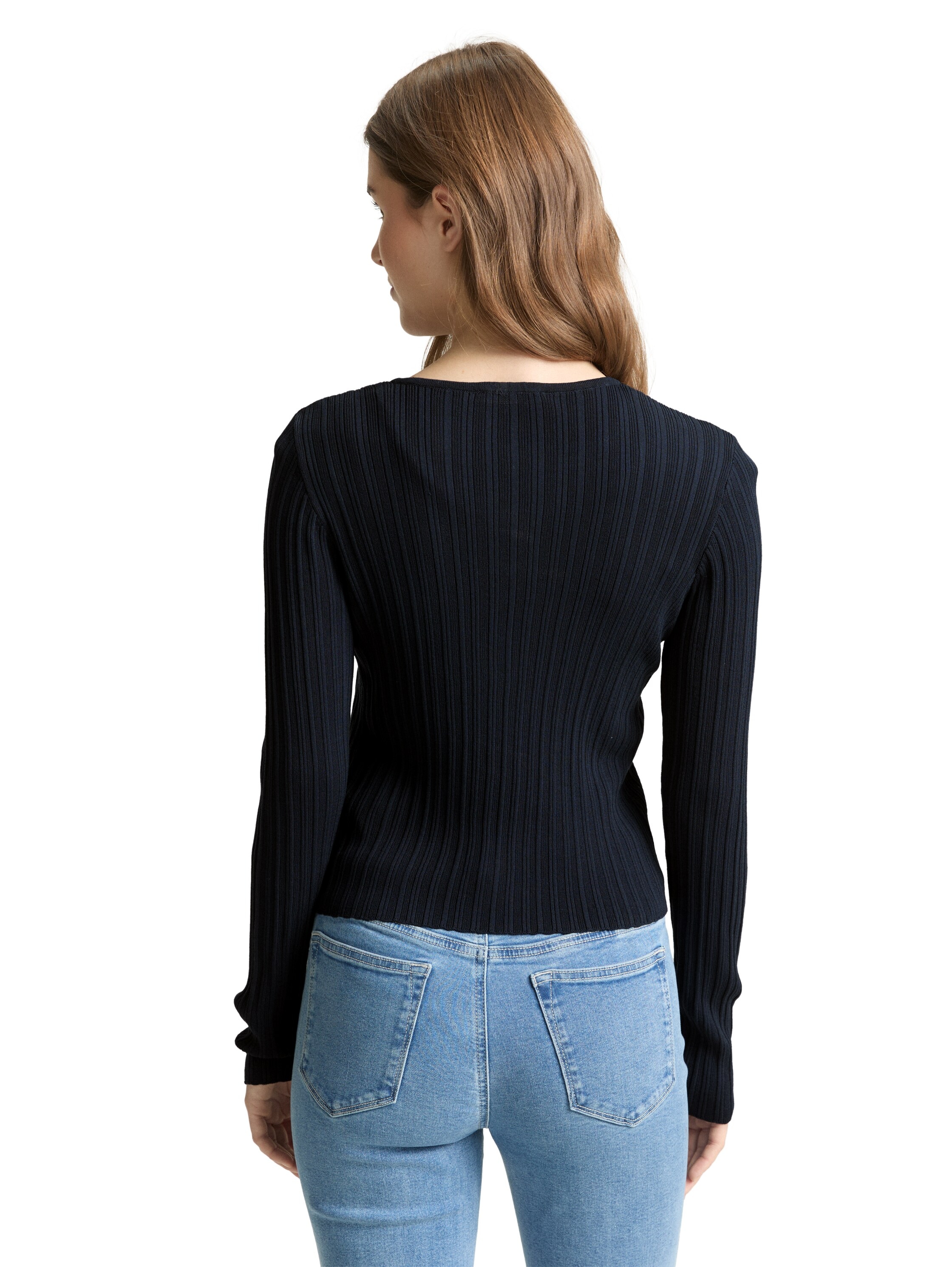 TOM TAILOR Denim Veste en tricot mit gewelltem Abschluss