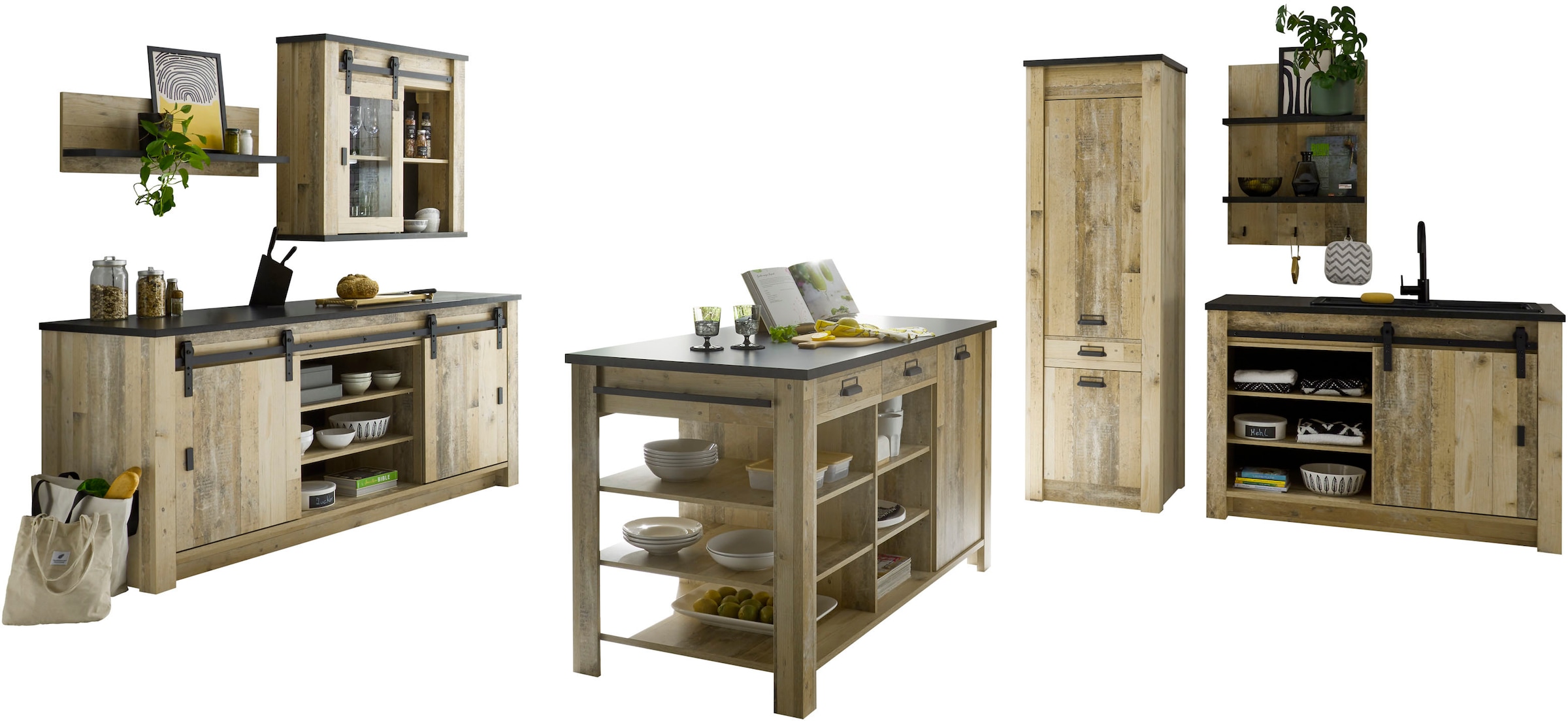 Home affaire Cuisine »Sherwood« Breite 400 cm, ohne E-Geräte