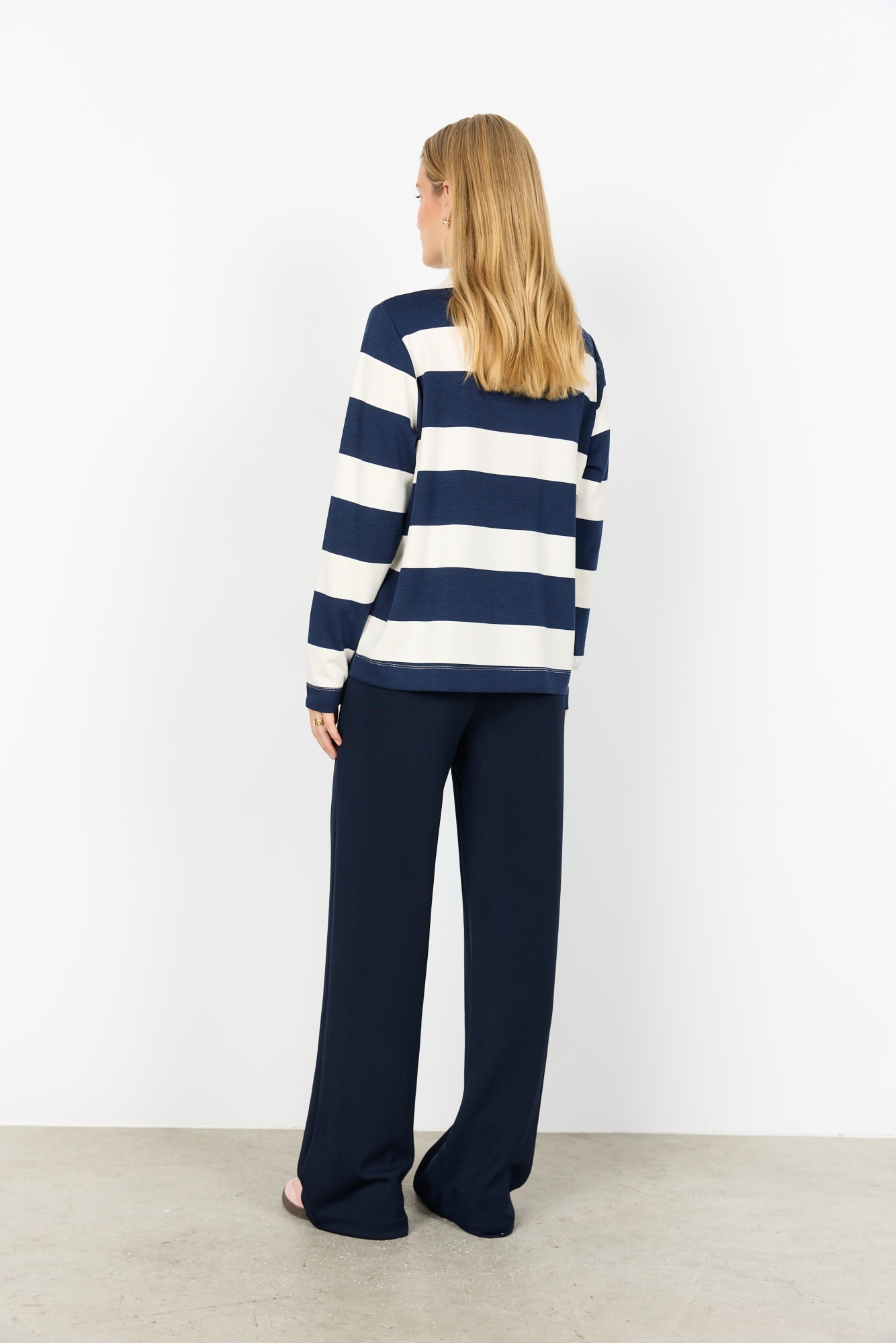 soyaconcept Polo à manches longues »SC-BARNI 48« en mélange de viscose avec modal, polyester et élasthanne, coupe régulière