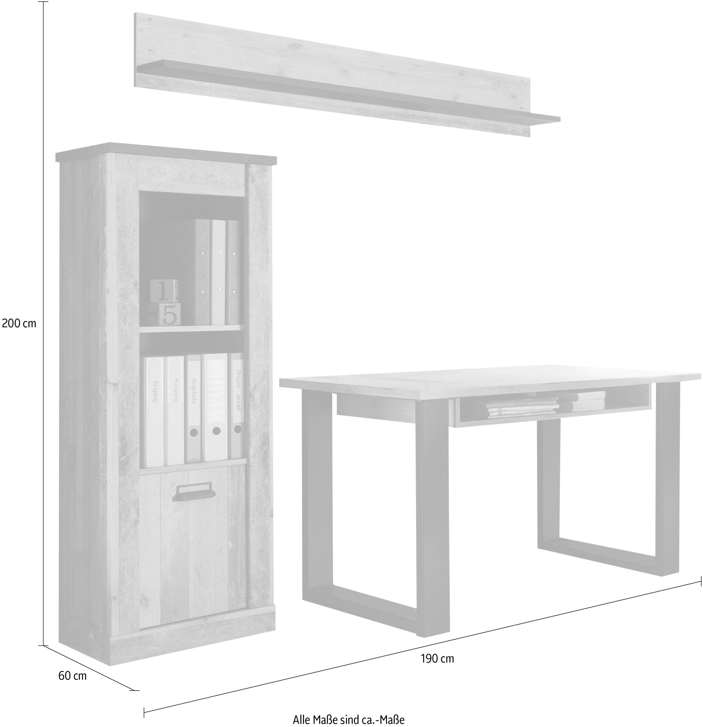 Home affaire Set d'armoires »SHERWOOD« 3 cuis tlg.