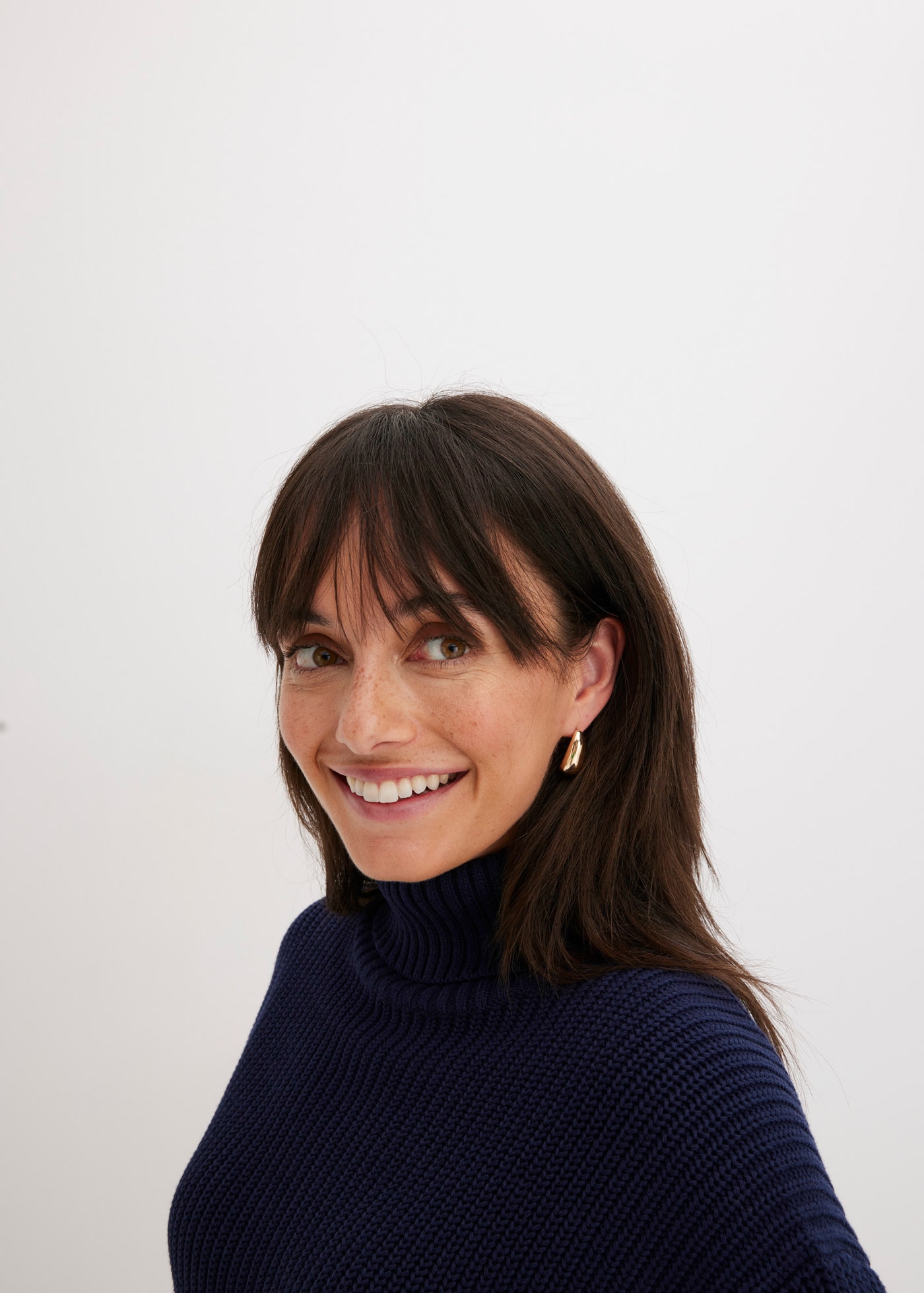 bonprix Pull à col roulé »Rollkragenpullover aus reiner Baumwolle« aus reiner Baumwolle, mit Rollkragen, für kühle Tage