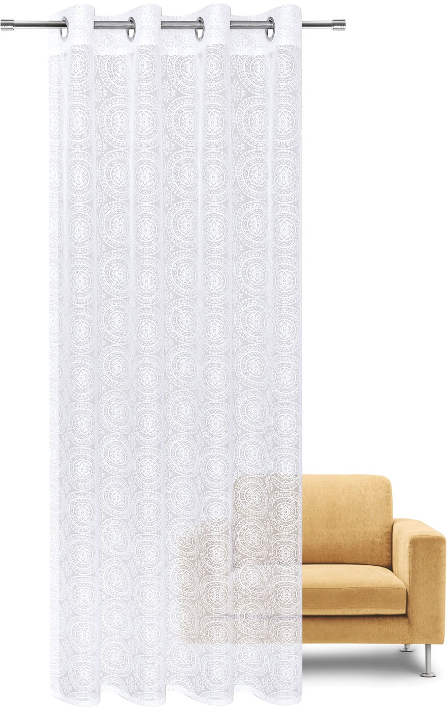 Gerster Gardine »Debby« Ösen 1 Stk. tlg. Ausbrenner Ösenschal "Debby" mit Ornamenten