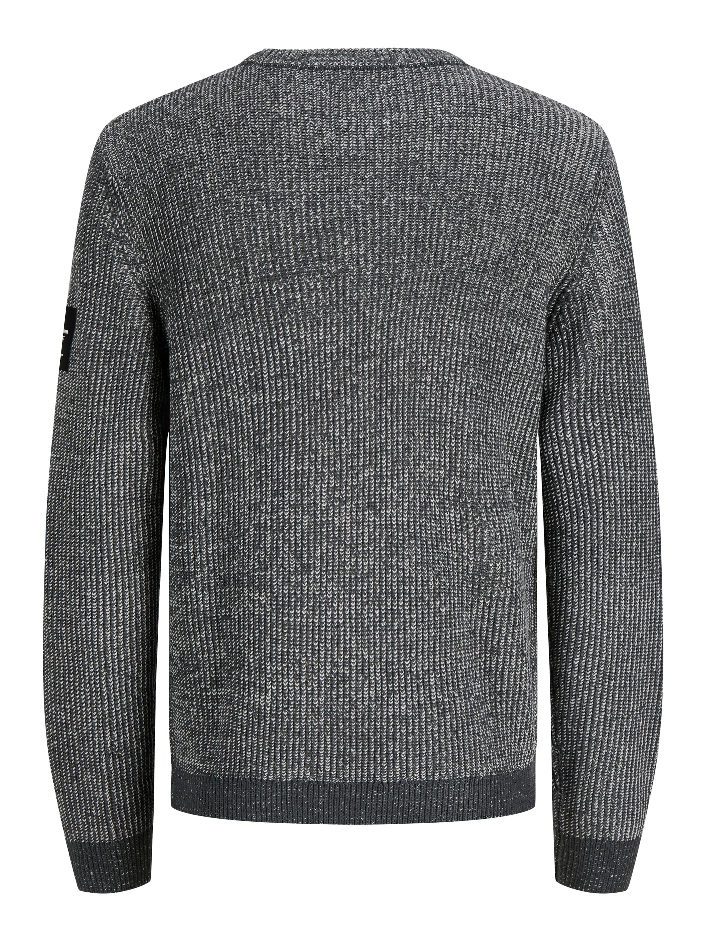 Jack & Jones Pull à col rond »JJCLEVELAND KNIT CREW NECK« Materialmix, normal geschnitten