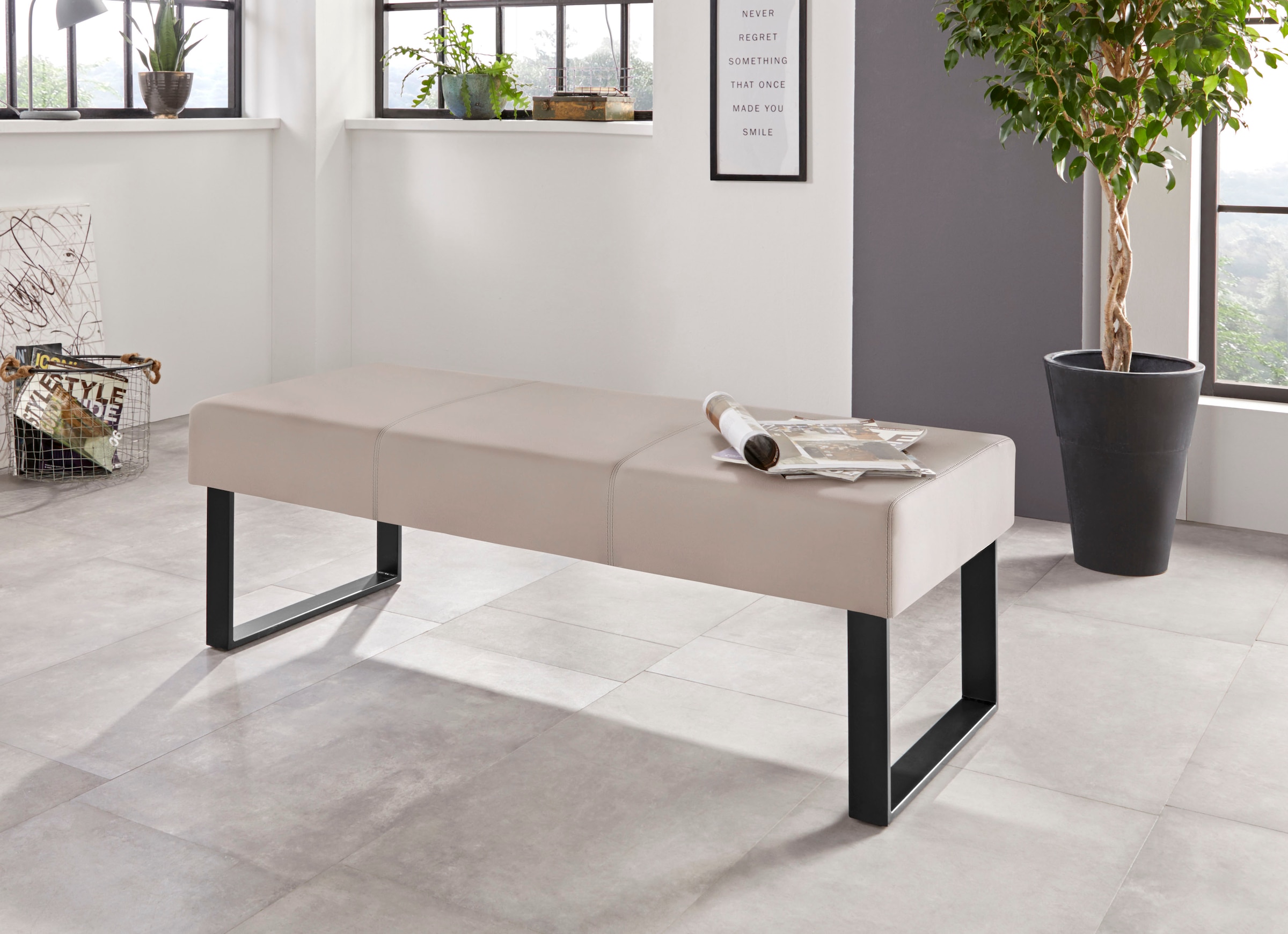 Home affaire Sitzbank »Oliver« Breite 140cm, mit Metallgestell