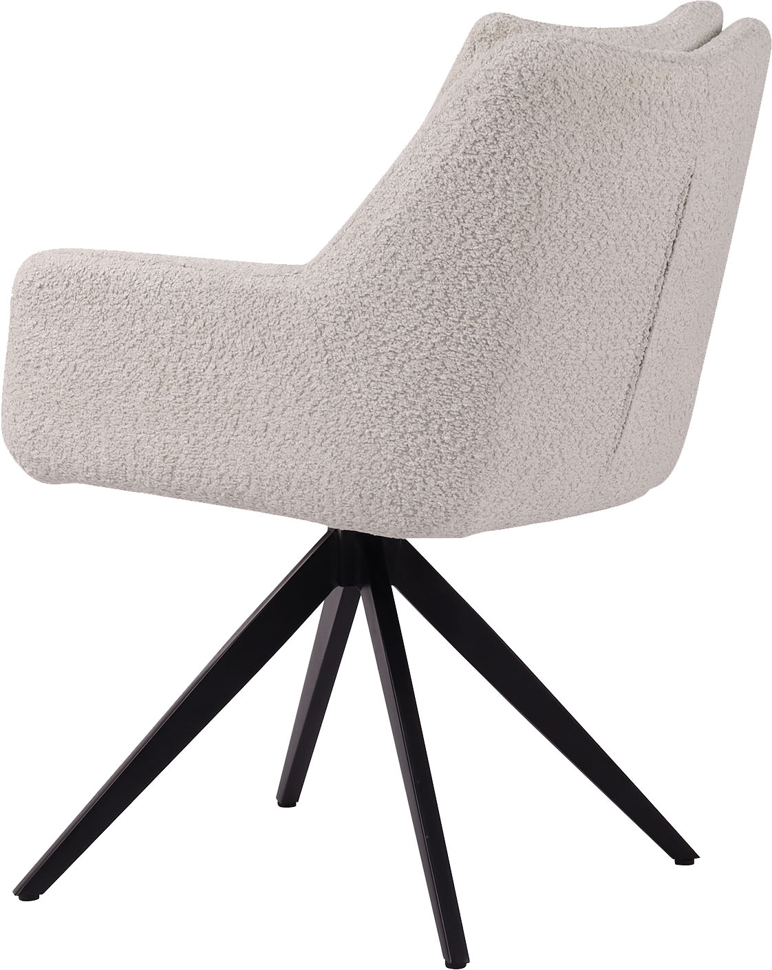 SIT Armlehnstuhl »Bordeaux Bouclé Stoff mit 360° Drehfunktion & Metallgestel« () Flexible Drehfunktion & Öko-Tex Bouclé-Bezug für Komfort