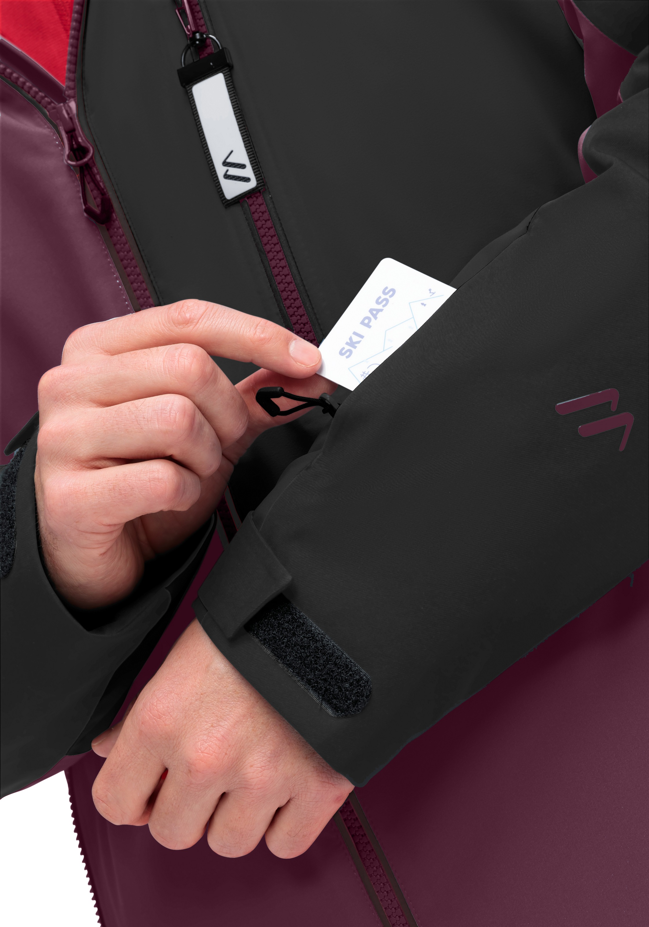 Maier Sports Skijacke »Oravice« Herren Winterjacke mit RV-Taschen und Kapuze, wasserdicht