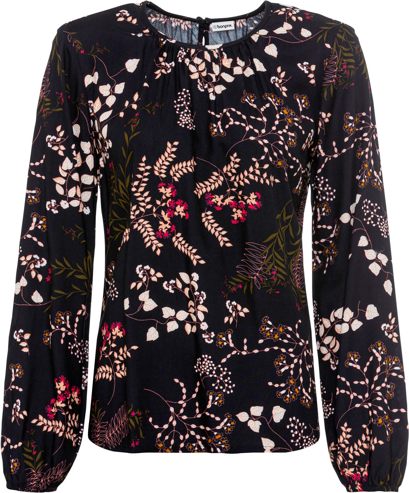 bonprix Blouse à manches longues »Bluse aus nachhaltiger Viskose« figurumspielende Passform, für vielseitige Anlässe, aus Viskose