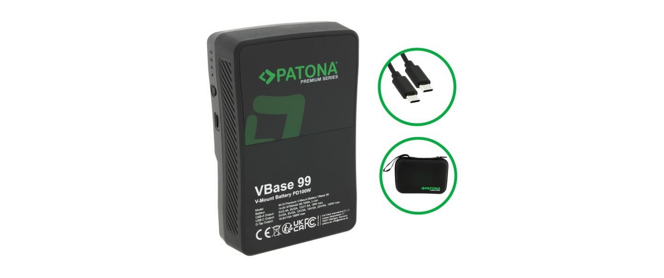   Batterie rechargeable »Patona VBase 99« 6.700 mAh