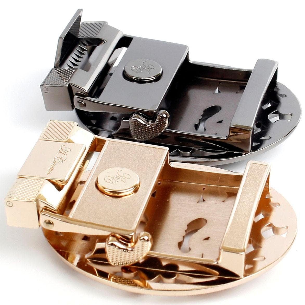 Anthoni Crown Ceinture en cuir mit filigraner Lilien-Schliesse